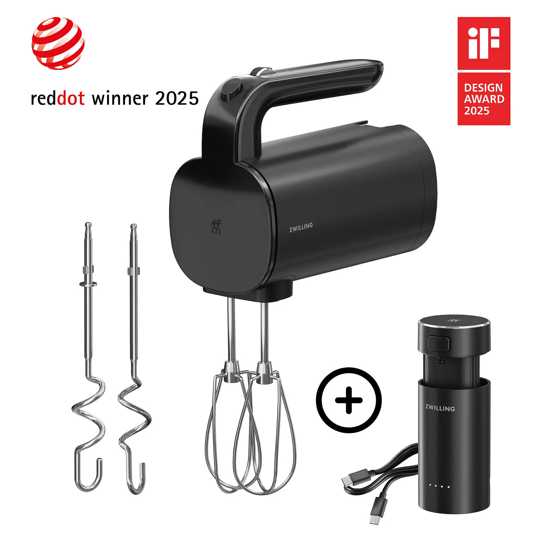 ZWILLING XTEND Kabelloses Hand  ruehrgeraet  Starter Set mit Akku Mixer & Zerkleinerer