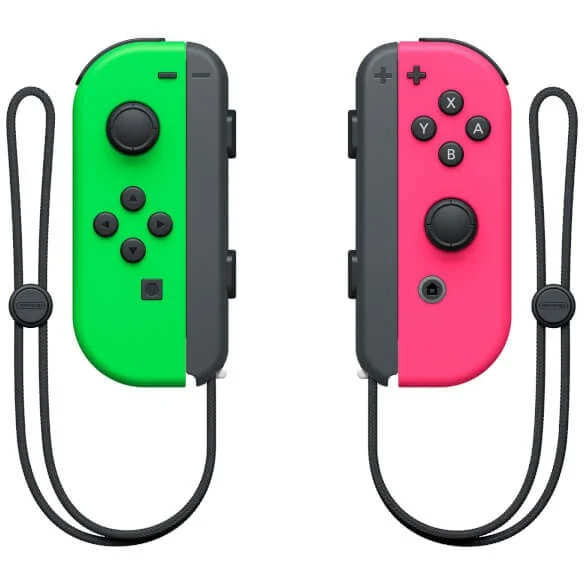Nintendo Switch Zubehoer Joy Con 2er Set  Gruen Pink  Zubehoer Gaming
