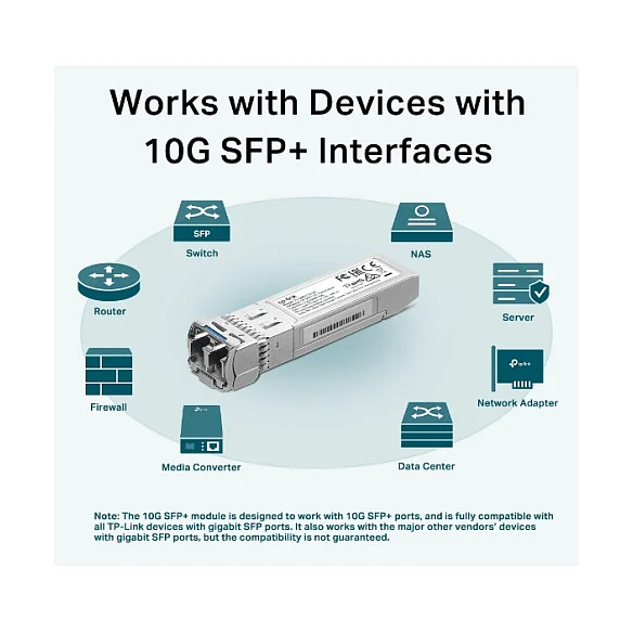TP Link SM5110 LR Netzwerk Transceiver Modul Faseroptik 10000 Mbit s SFP 1310 nm
