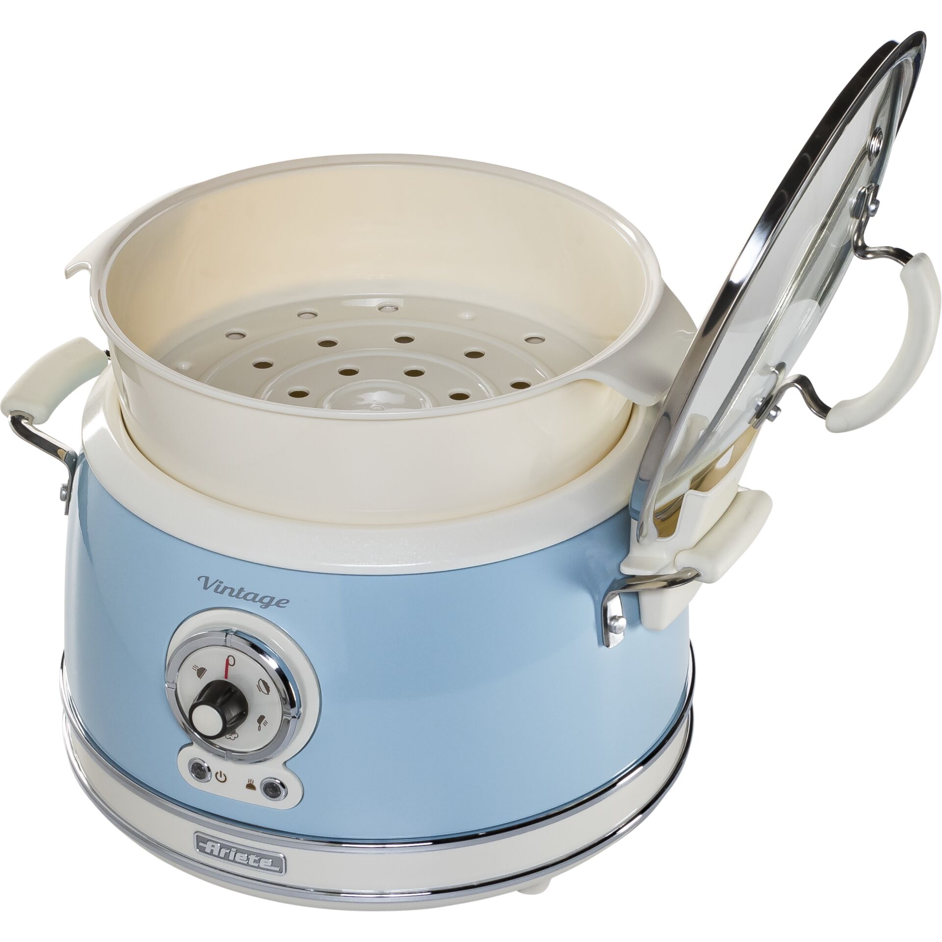 Ariete Vintage Dampfgarer  blau Speisenzubereitung