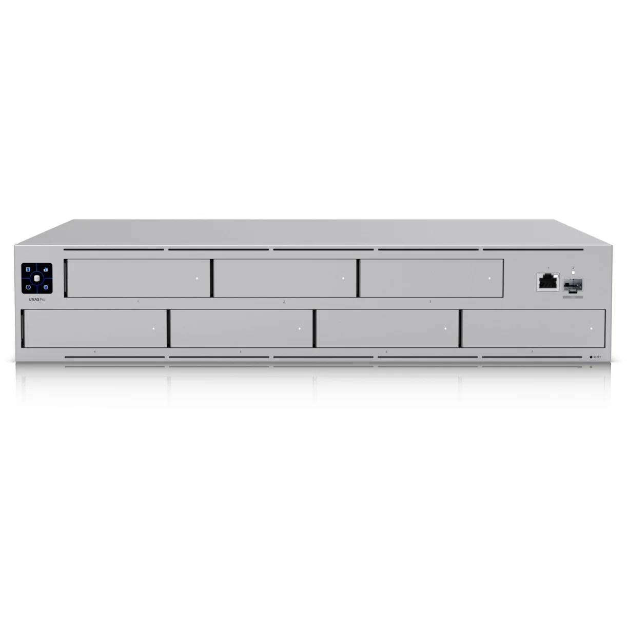 Ubiquiti UNAS Pro 7 Bay NAS Gehaeuse 7x 2 5 3 5 HDD SSD 1GbE SFP Netzwerkgeraet