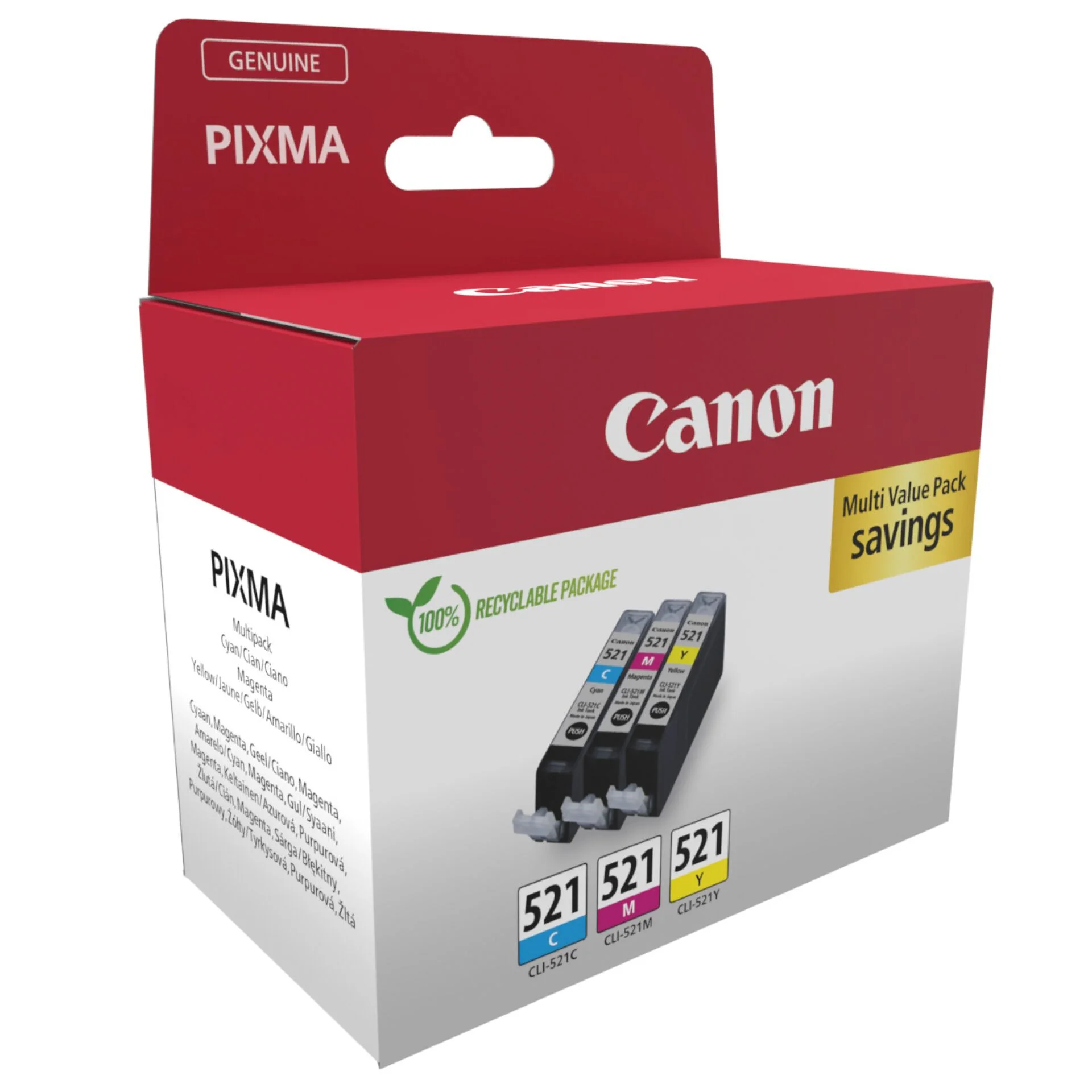 Canon CLI 521 C M Y Multipack Drucker & Scanner