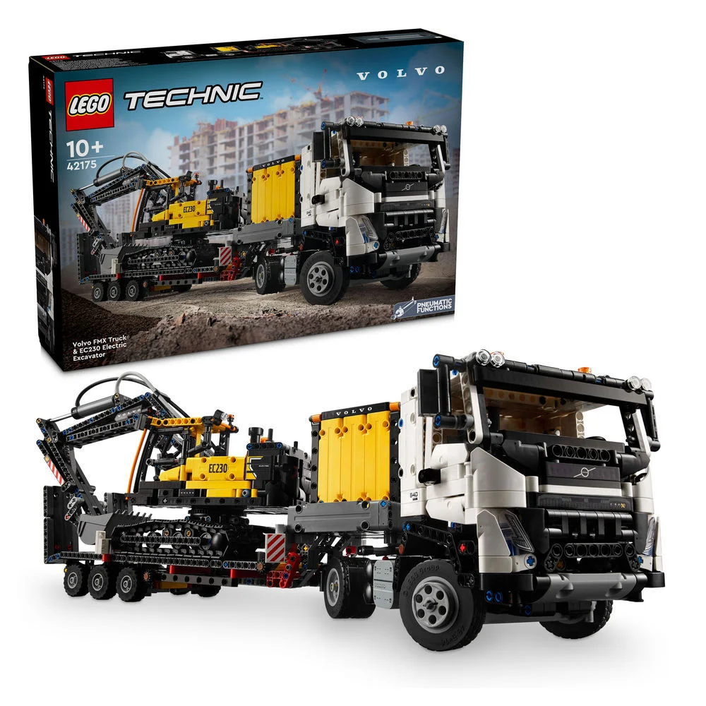 LEGO Technic Volvo FMX LKW mit EC230 Electric Raupenbagger 42175 Spielwaren