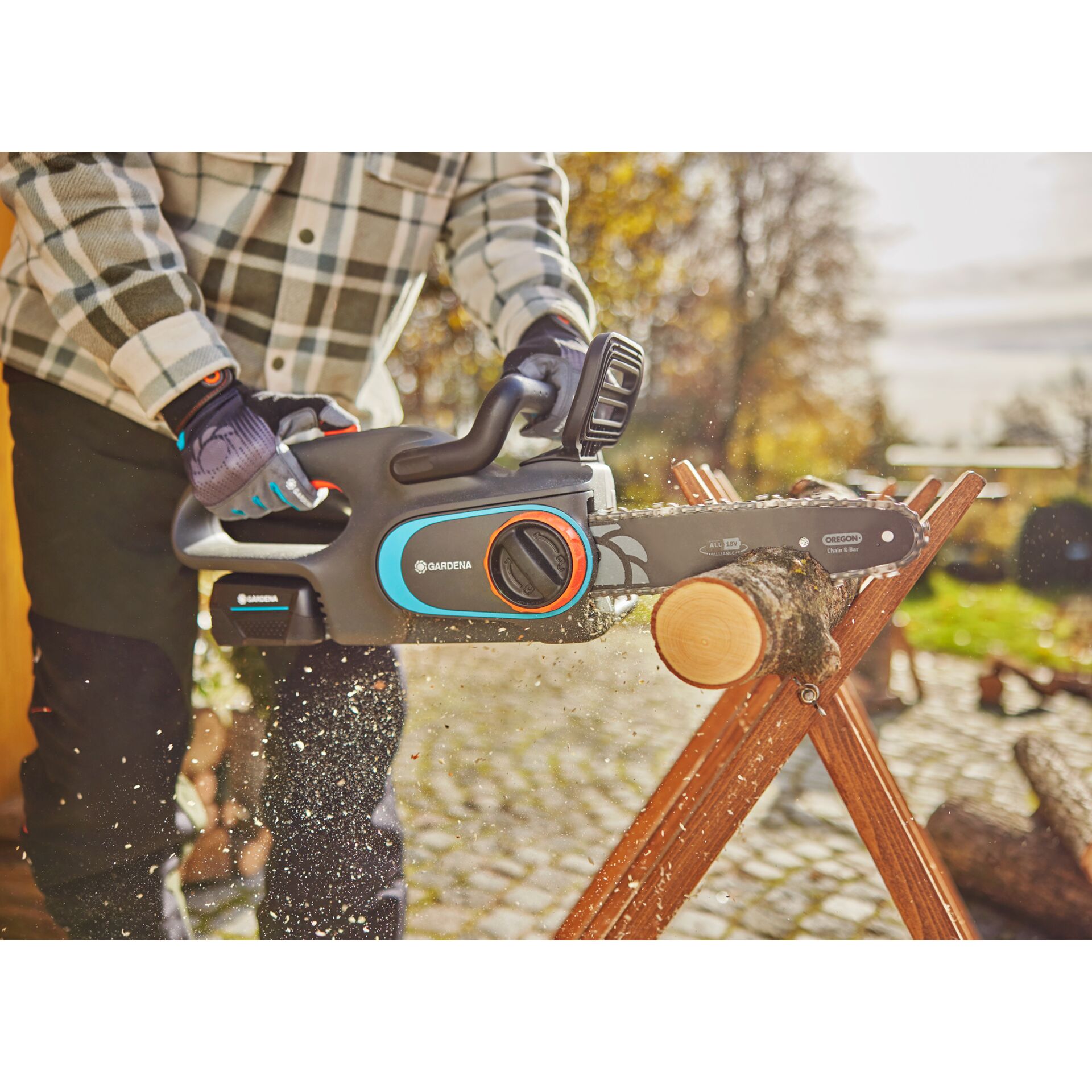 GARDENA 250 18V P4A Set Kettens ge Sägen