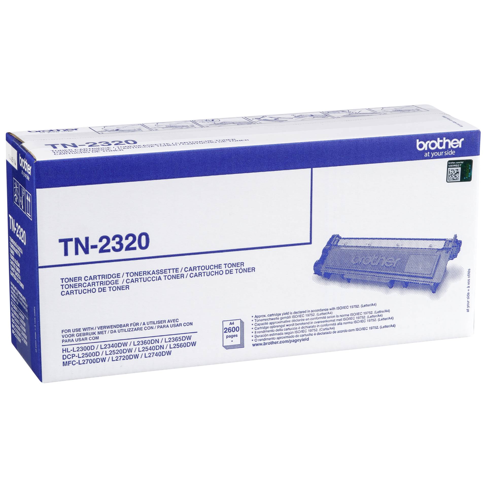 Brother Toner TN 2320 Schwarz bis zu 2 600 Seiten nach ISO IEC 19752 Drucker & Scanner
