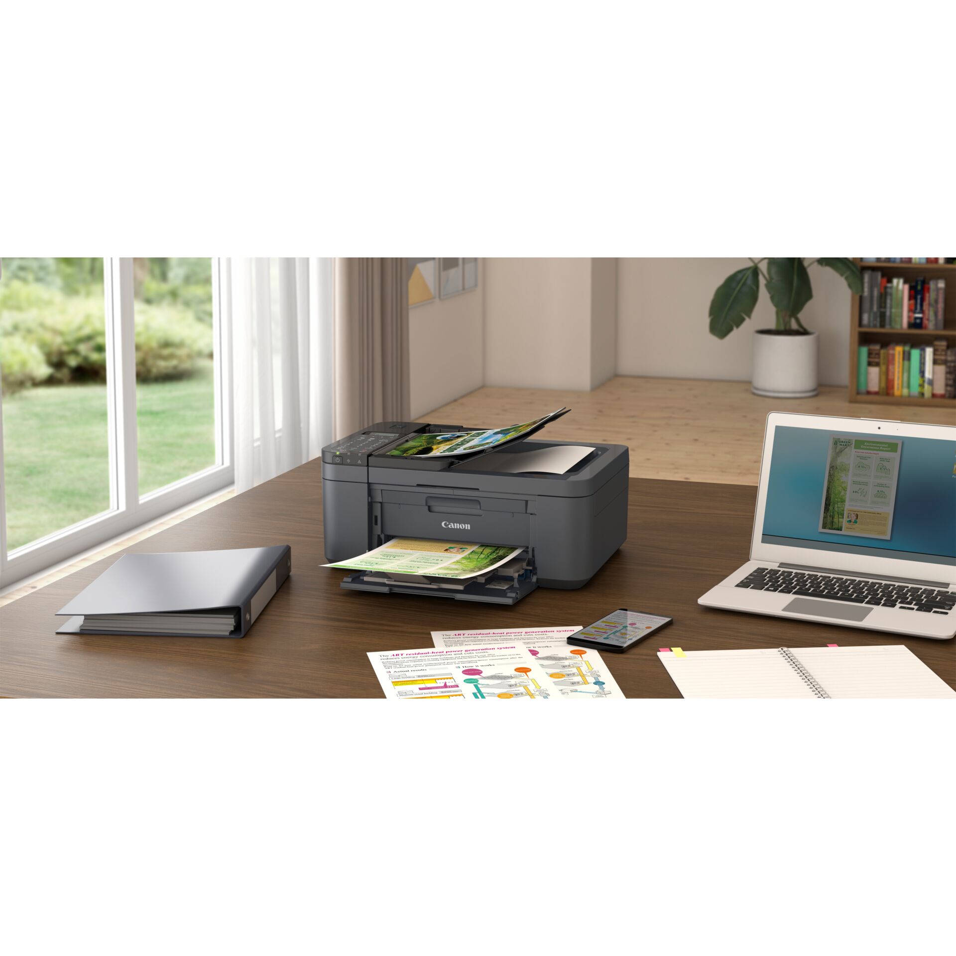 Canon T PIXMA TR4755i Tinte Multifunktionsdrucker 4in1 A4 WLAN Duplex ADF Drucker & Scanner