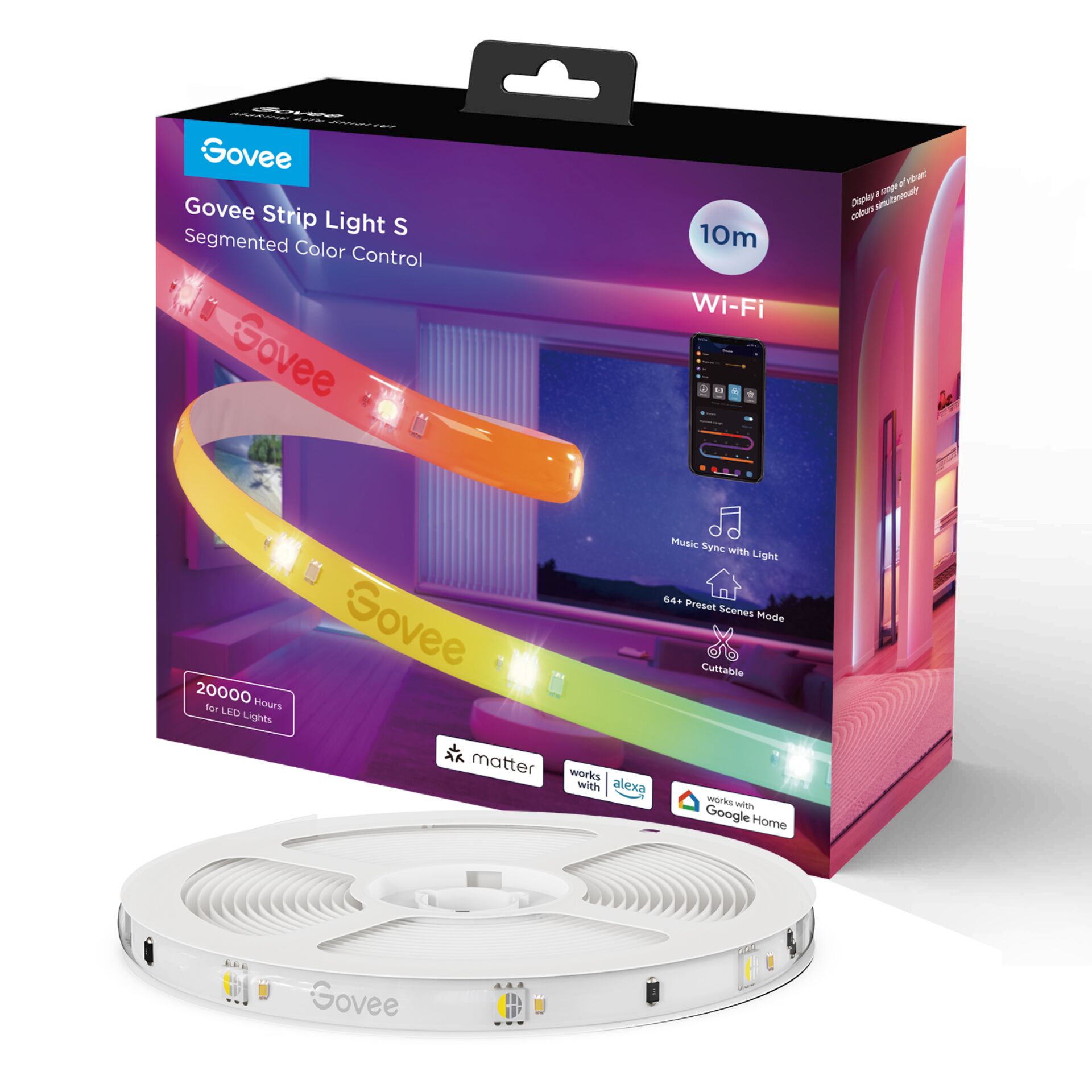 Govee Strip Light S Segmented Intelligenter Leuchtstreifen Wi Fi Bluetooth 36 W Lightstrips