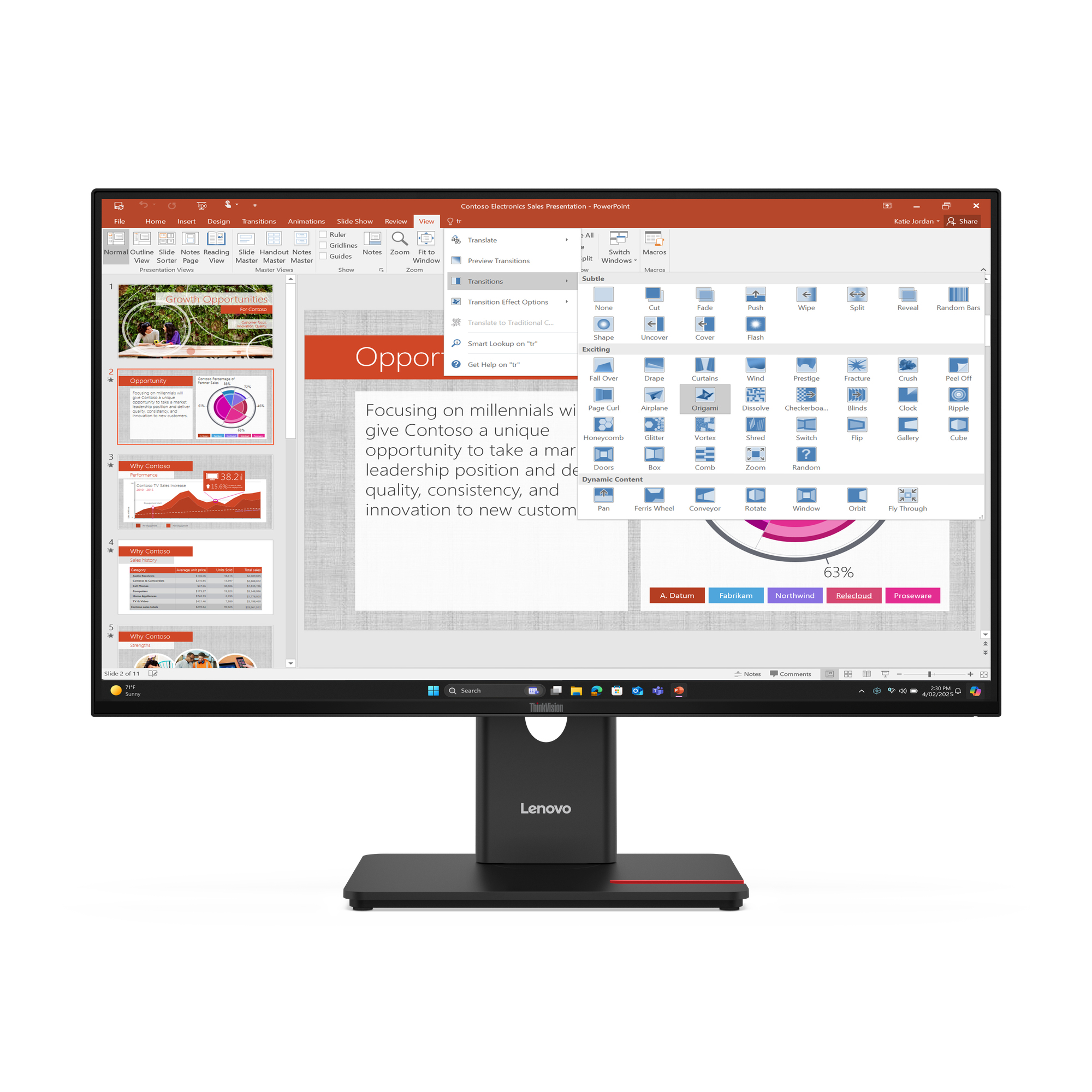 Lenovo thinkvision t27 40 68 58cm 27zoll ips 16 9 1920x1080 300cd m2 1500 1 hdmi dp vga usb topseller Monitore