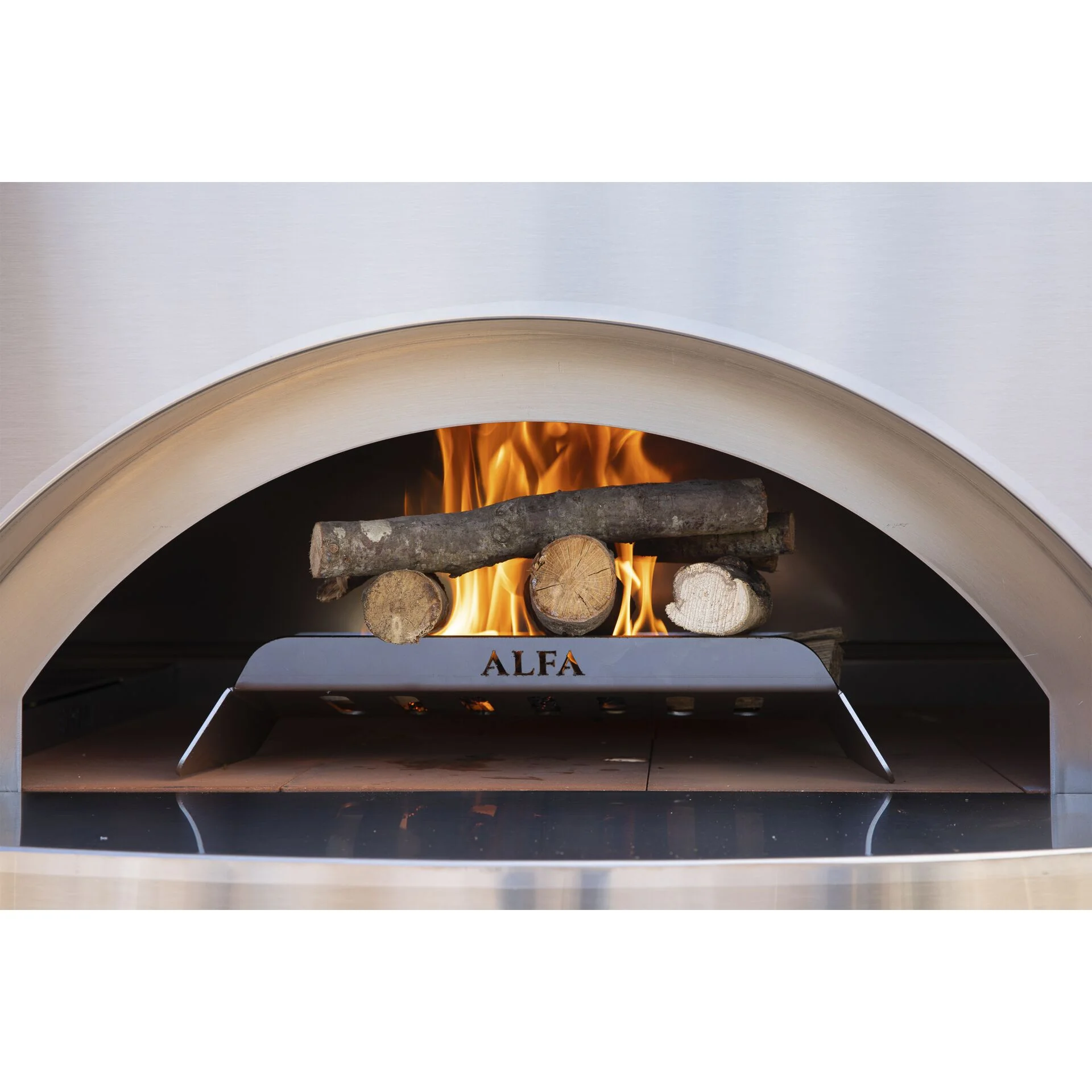 Alfa Forni Kit Hybrid 4 Pizze  Futuro  Edelstahl Grills