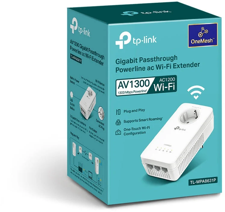 TP Link AV1300 Gigabit Passthrough Powerline ac WLAN Extender Netzwerk