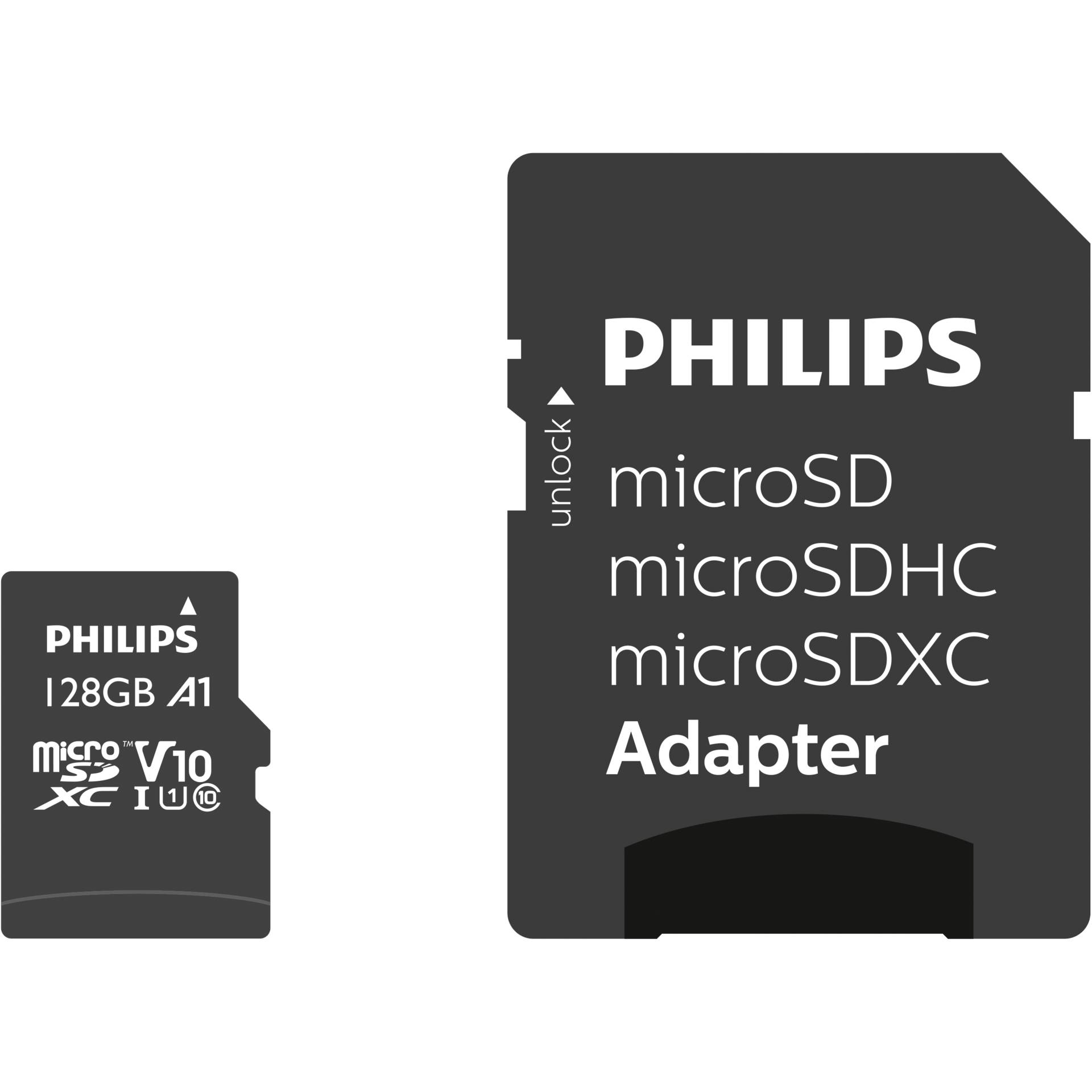 Philips FM12MP45B 00 Speicherkarte 128 GB MicroSDXC UHS I Klasse 10 Speichermedien