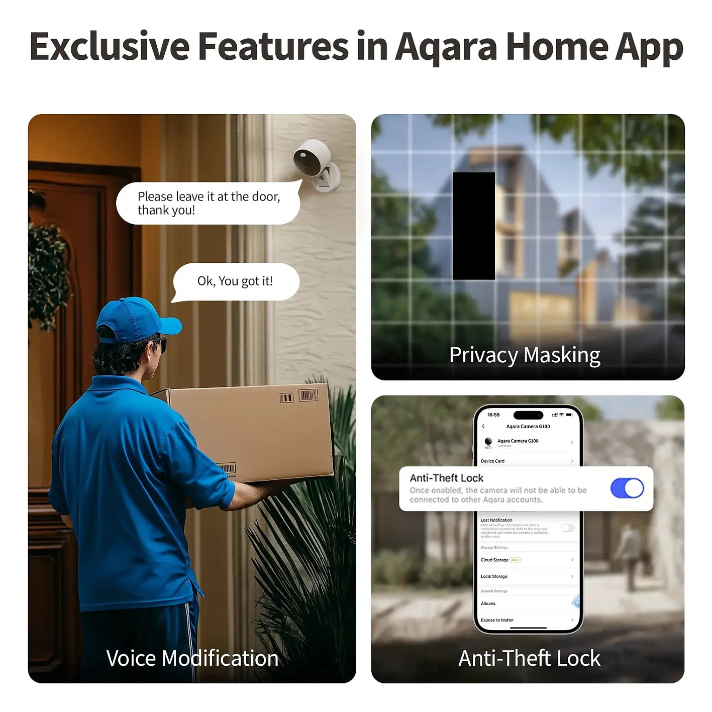 Aqara Camera G100 Select Ueberwachungskamera schwarz Smart Home
