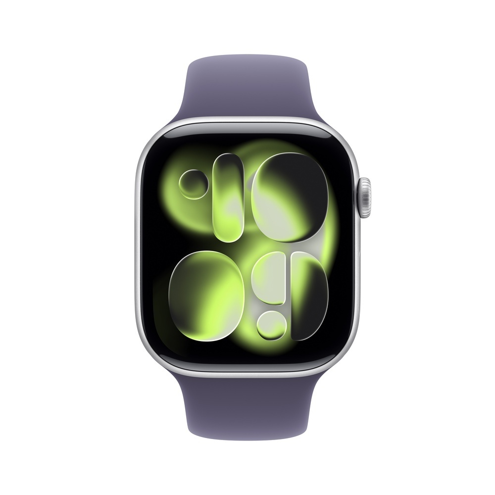 Apple Watch S11 Aluminium 46mm Silber  Sportarmband nebelviolett  S M Smartwatches & Fitnesstracker