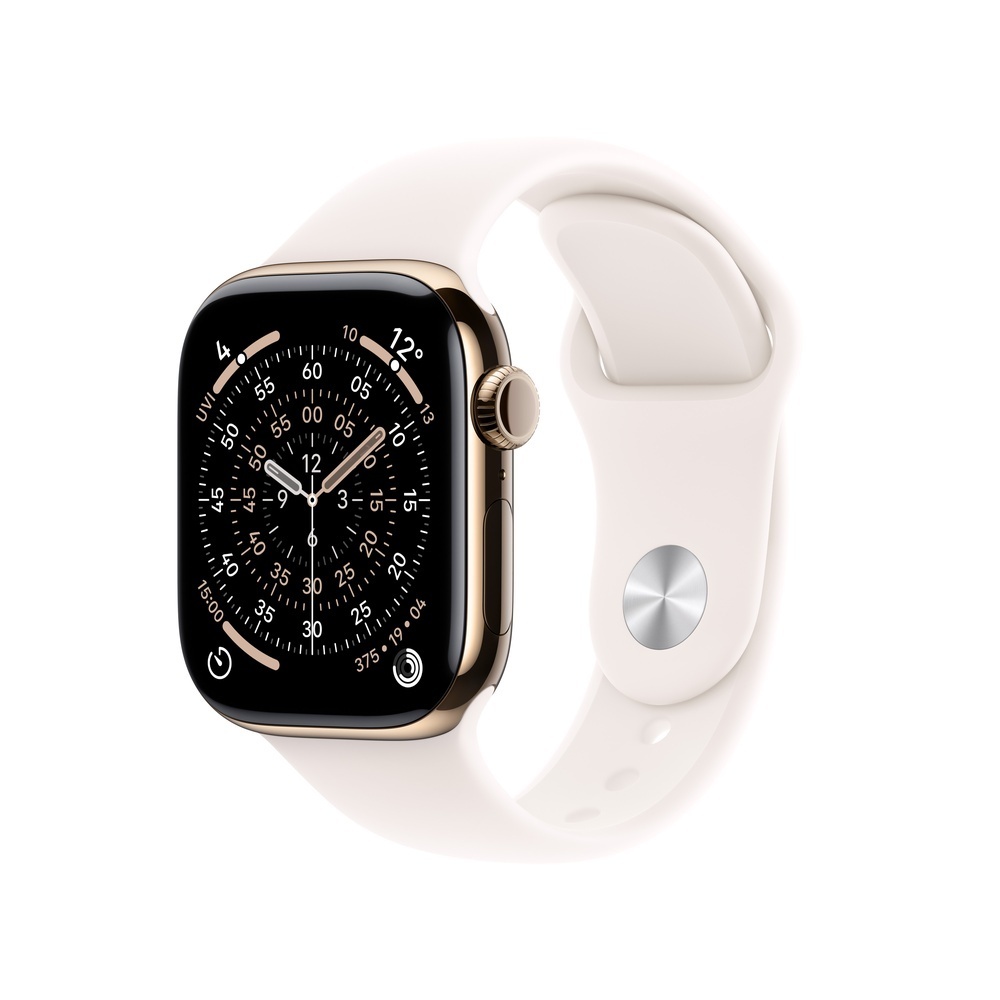 Apple Watch S11 Titan Gold Cellular 46mm  Sportarmband blassrosa  S M Smartwatches & Fitnesstracker