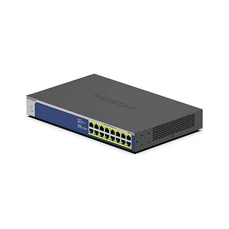 NETGEAR GS516PP Unmanaged Gigabit Ethernet  10 100 1000  Power over Ethernet  PoE  Blau  Grau Switches