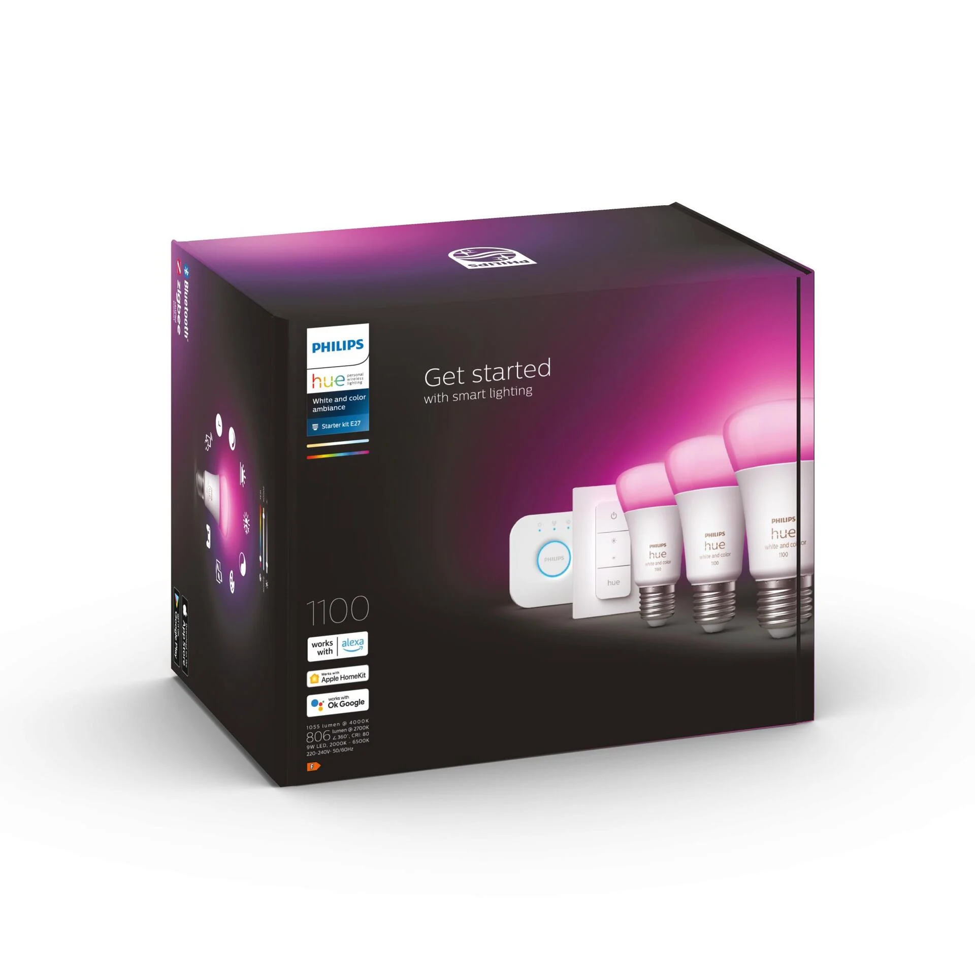 Philips Hue LED Lampe E27 3er Pack White Color Amb    Set Leuchtmittel & Lampen
