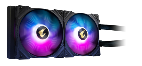 Gigabyte k cooler  aorus waterforce x 280 all in one liquid cooler with circular lcd display black PC-Zubehoer