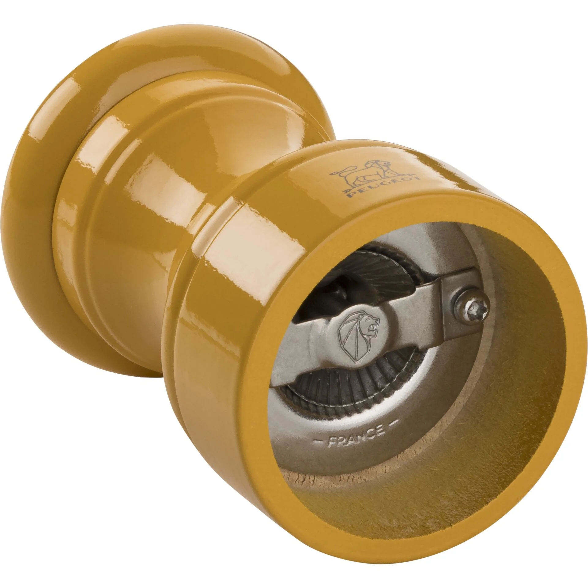 Peugeot Bistrorama Salzmuehle 10 cm Safrangelb lackiertes Holz Mixer & Zerkleinerer