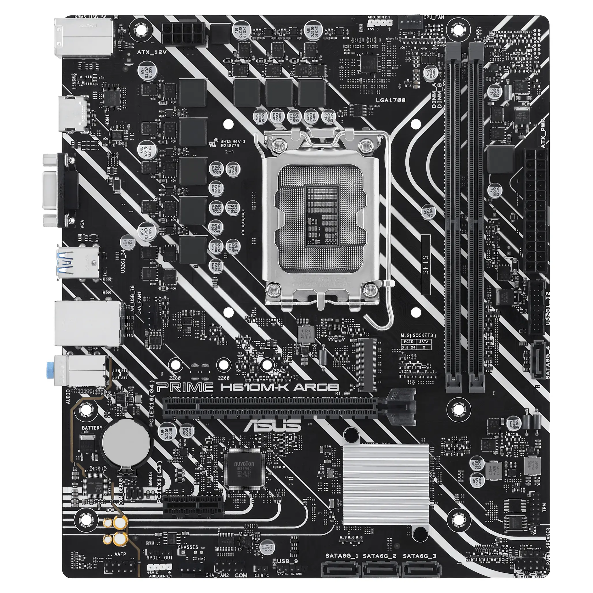 ASUS PRIME H610M K ARGB Intel H610 LGA 1700 micro ATX PC-Komponenten