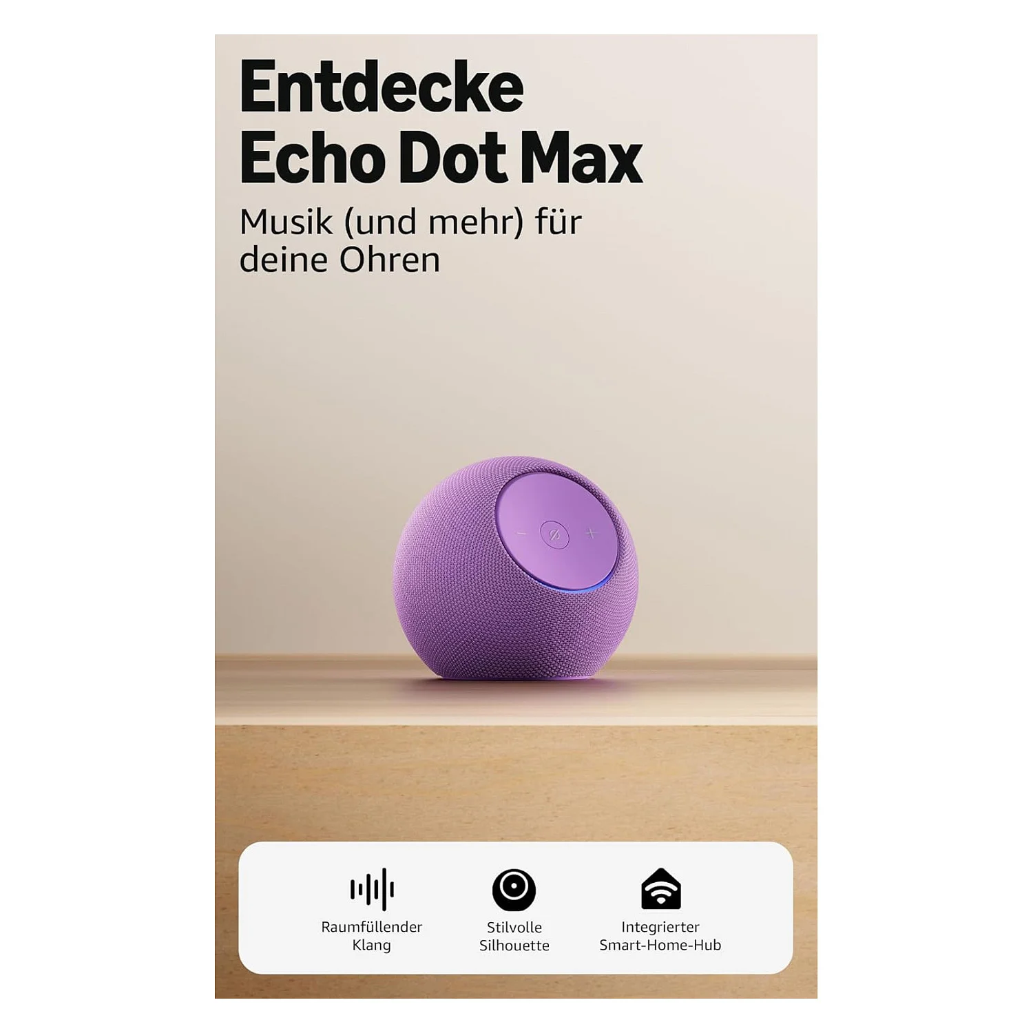Amazon echo dot max  2025  lila PC-Zubehoer