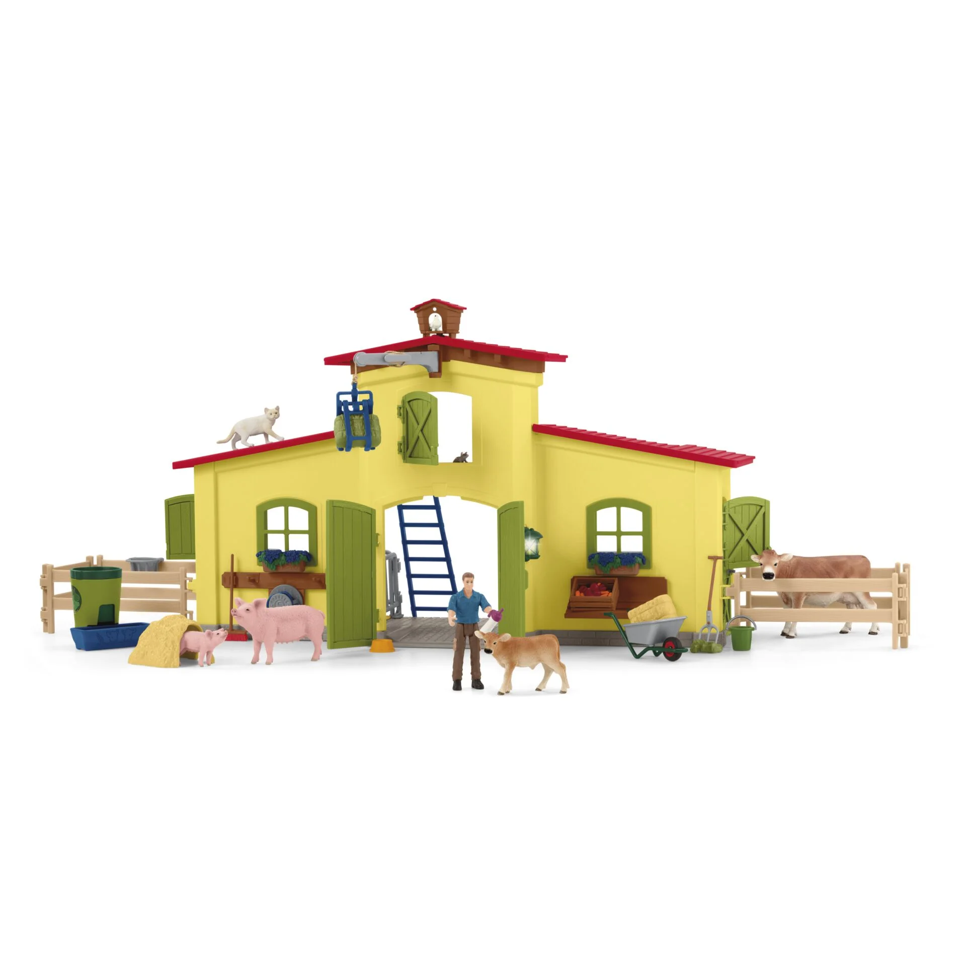 Schleich Farm World 42605 Grosser Stall m Tieren u  Zubehoer Spielfiguren
