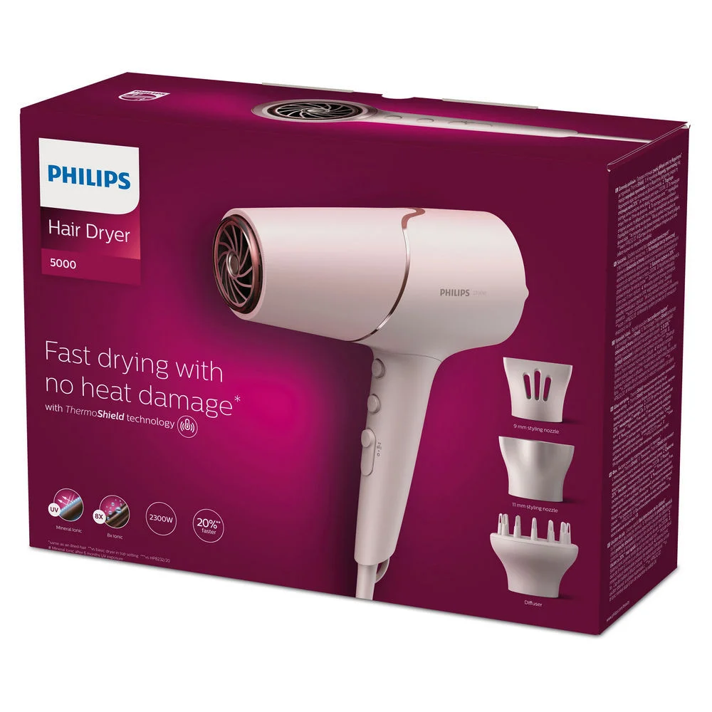 Philips Haartrockner 5000 BHD530 20  rose weiss Haarpflege