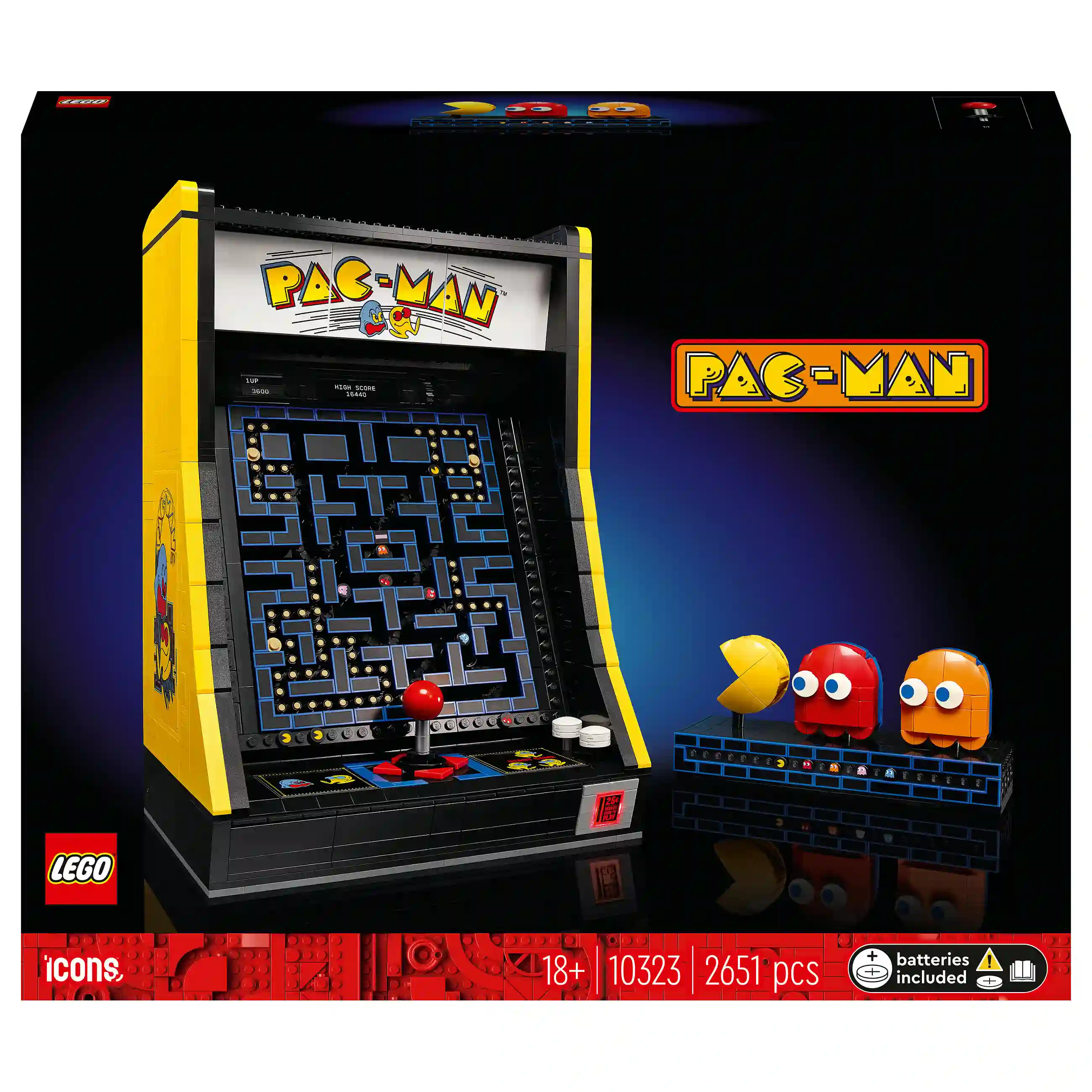 LEGO Icons PAC MAN Spielautomat 10323 Spielwaren