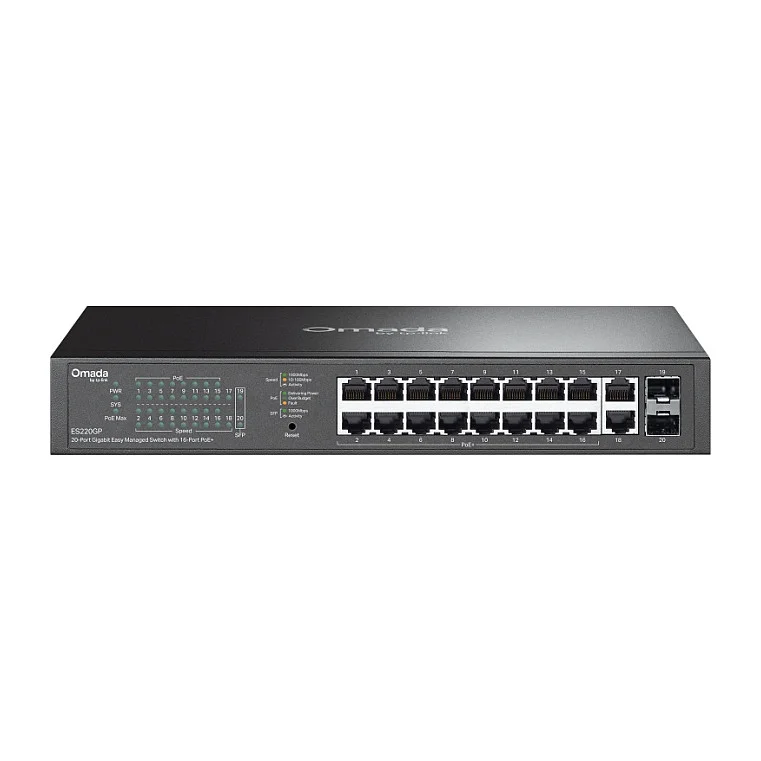 TP Link Omada ES220GP 20 Port Gigabit Easy mgd  Switch 16x PoE  Switches