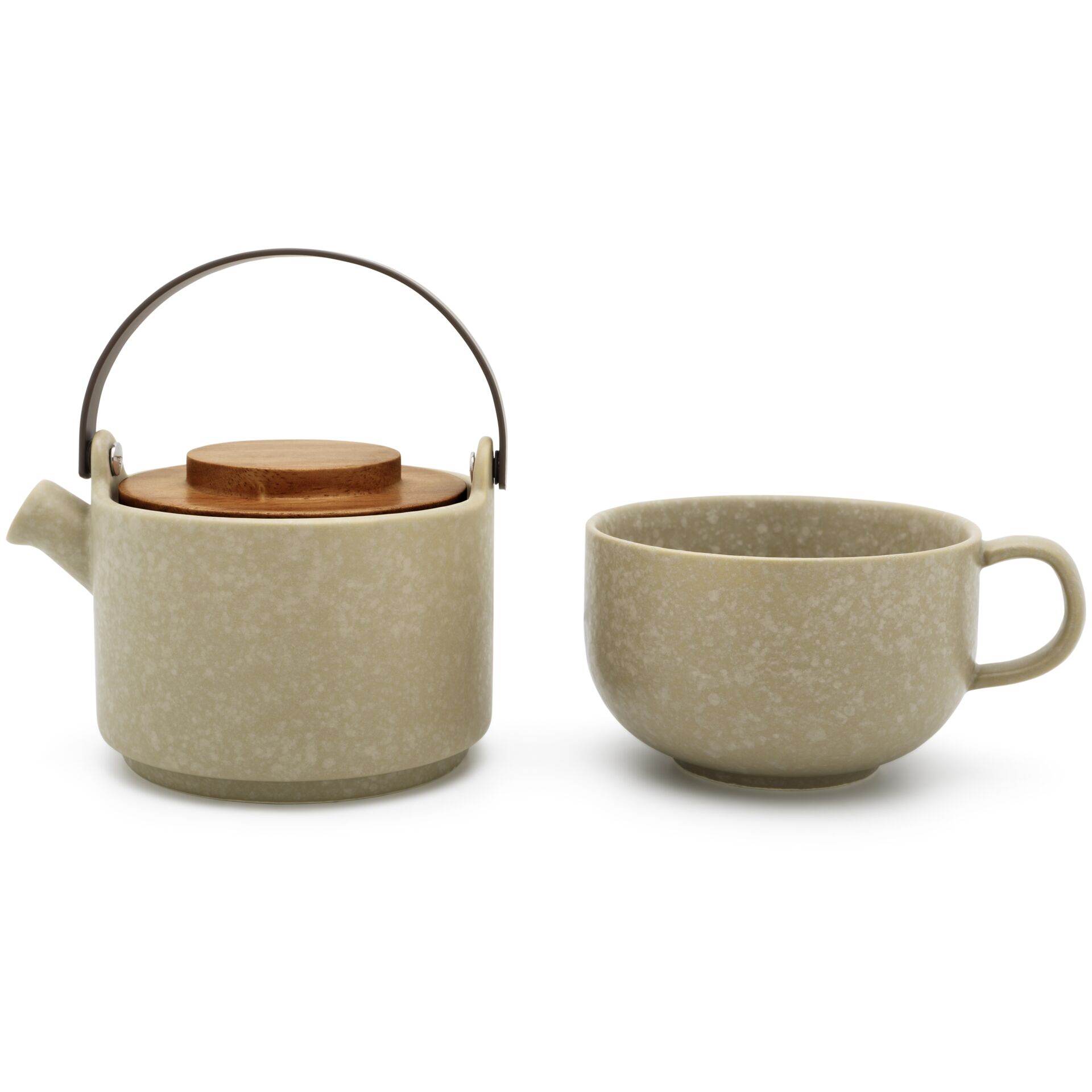 Bredemeijer Tea for one Umea beige   Akazienholzdeckel 142024 Tee- & Thermoskannen