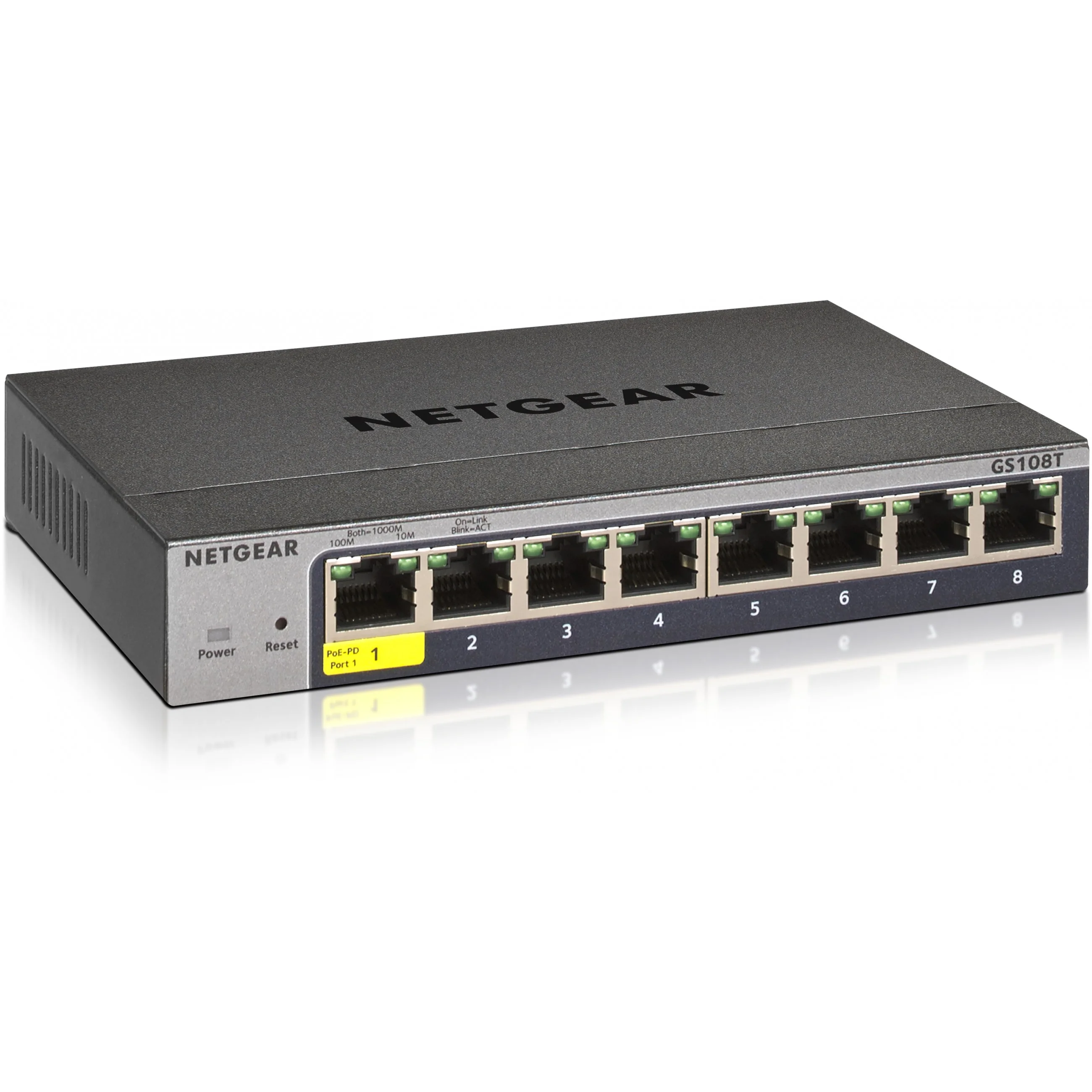 Netgear GS108T 300PES Smart Switch 8 Port PoE   Gigabit   Managed   Desktop Switches
