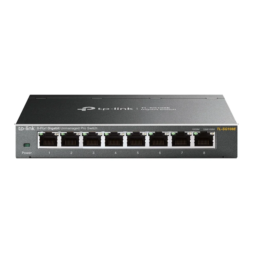 TP Link TL SG108E Netzwerk Switch Managed L2 Gigabit Ethernet  10 100 1000  Schwarz Switches