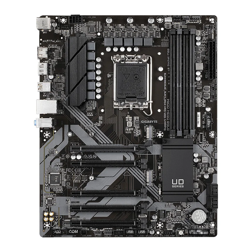 GIGABYTE B760 DS3H DDR4 Motherboard   Unterstuetzt Intel Core 14  Generation CPUs  18 2 1 Phasen Digital VRM  bis zu 5333MHz DDR4  OC   2xPCIe 4 0 M 2  GbE LAN  USB 3 2 Gen 2 PC-Komponenten