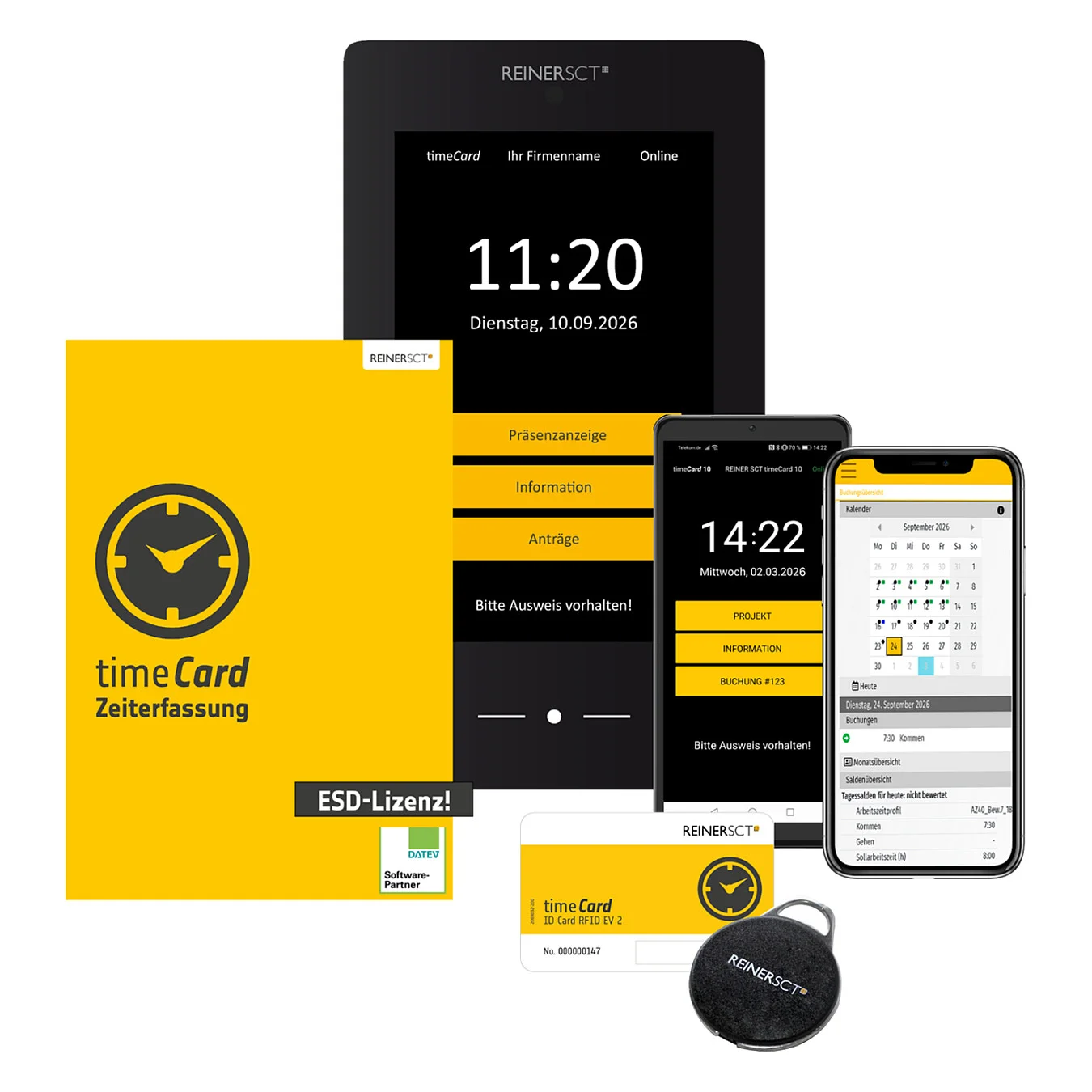 REINER SCT timeCard 10   Jahreslizenz 50 Mitarbeiter   ESD Netzwerk