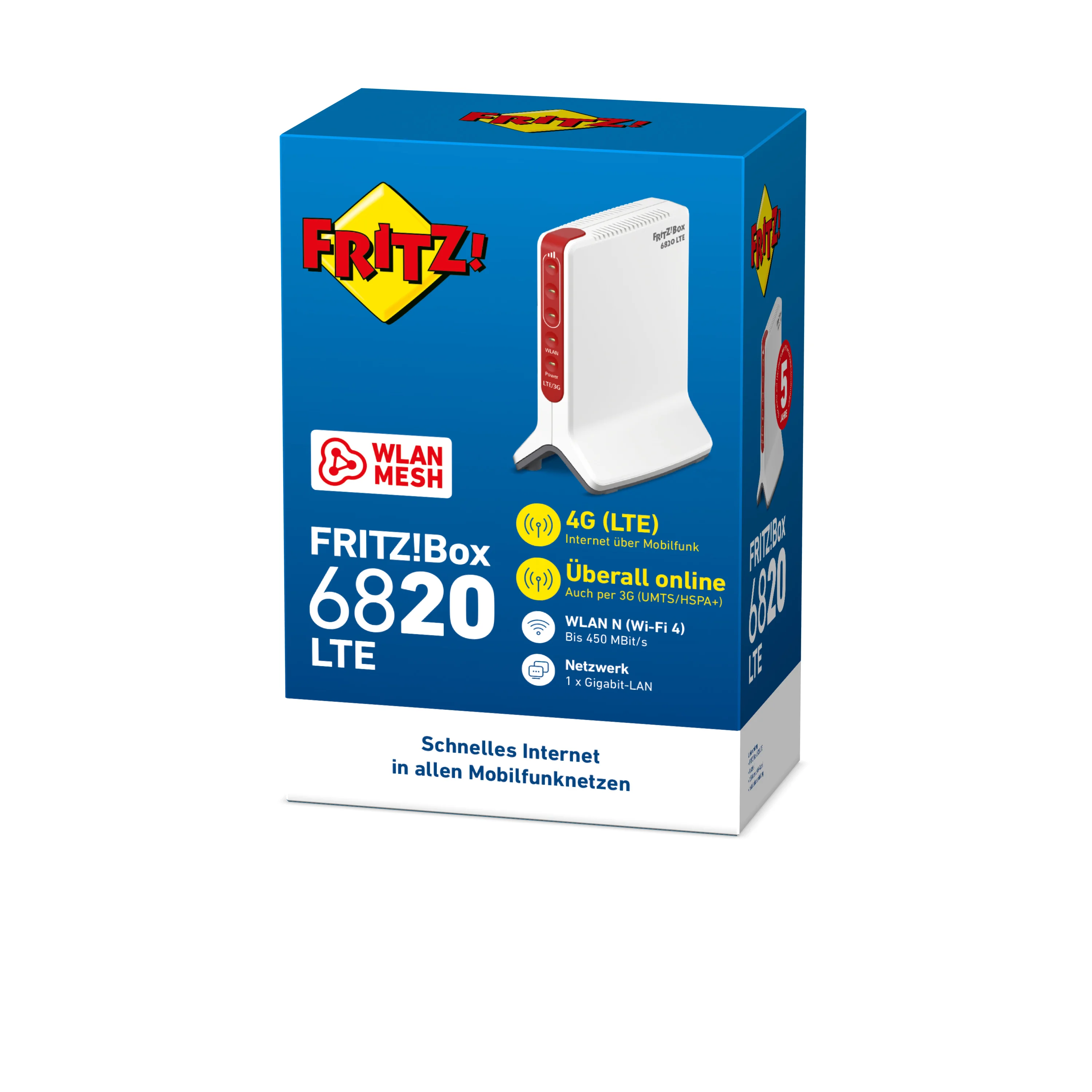Box 6820 LTE Einzelband 2 4GHz Wi Fi 4 802 11n Weiss 4G Intern Netzwerk