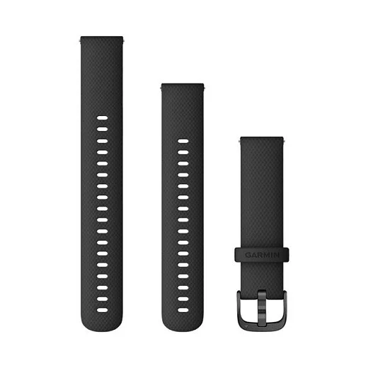Garmin Ersatzarmband 18mm Silikon Schwarz Schiefergrau Smartwatches & Fitnesstracker
