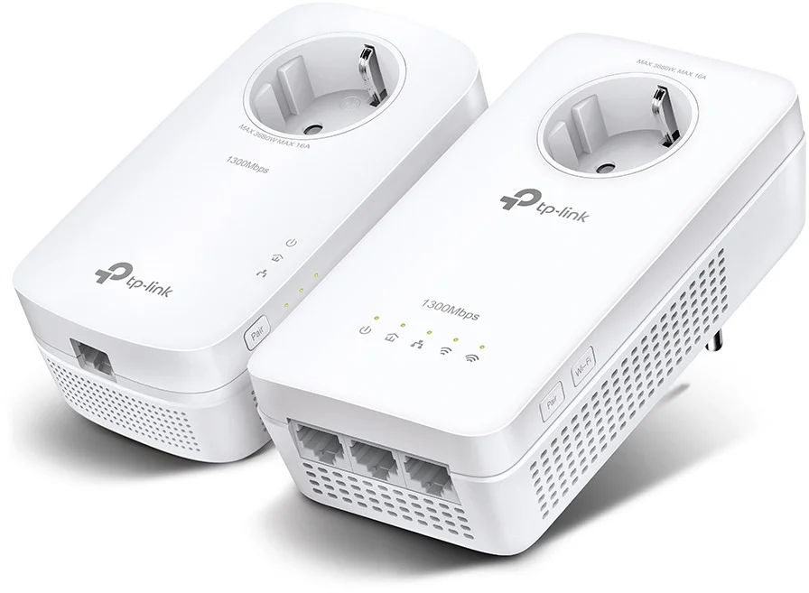TP Link AV1300 AC1200 Gigabit WLAN Powerline KIT mit Steckdose