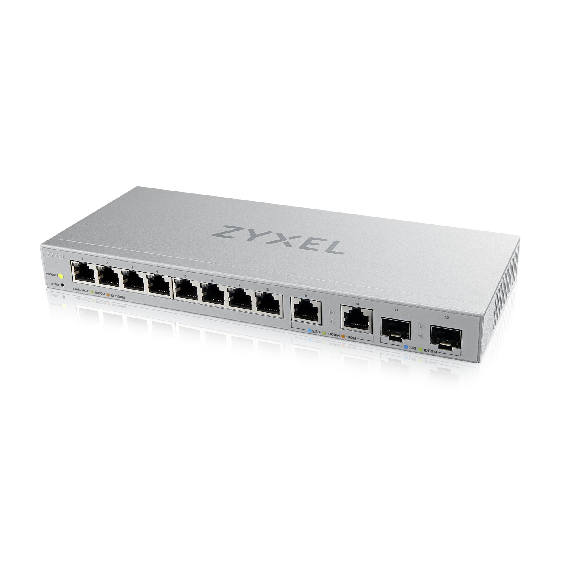 Zyxel XGS1210 12 ZZ0102F Netzwerk Switch Managed Gigabit Ethernet  10 100 1000  Grau Switches