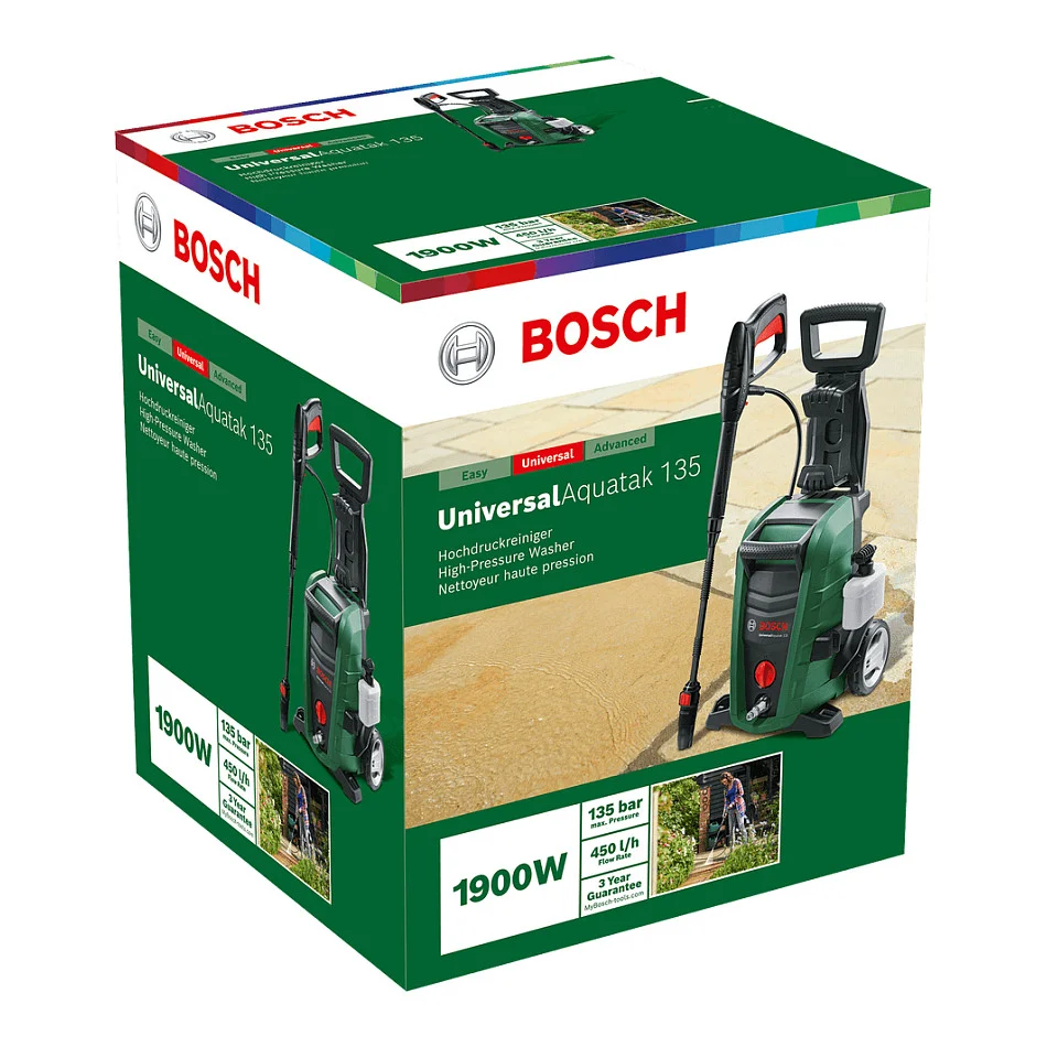 Bosch UniversalAquatak 135 Hochdruckreiniger Kompakt Elektro 410 l h 1900 W Schwarz  Gruen Staubsauger & Reiniger