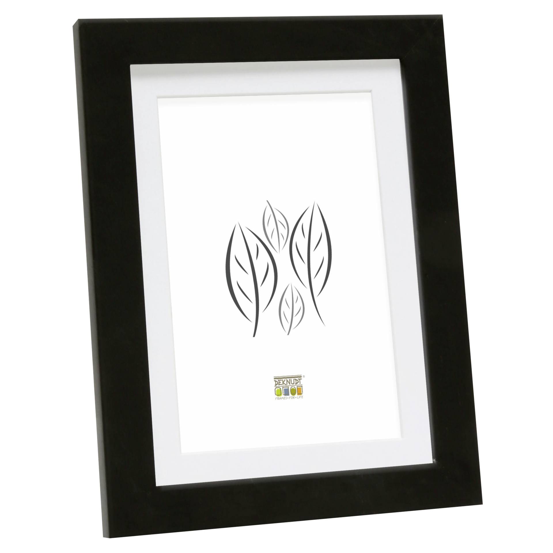 Deknudt S66KF2 P1 30x45 Holz schwarz mit Passepartout Bilderrahmen