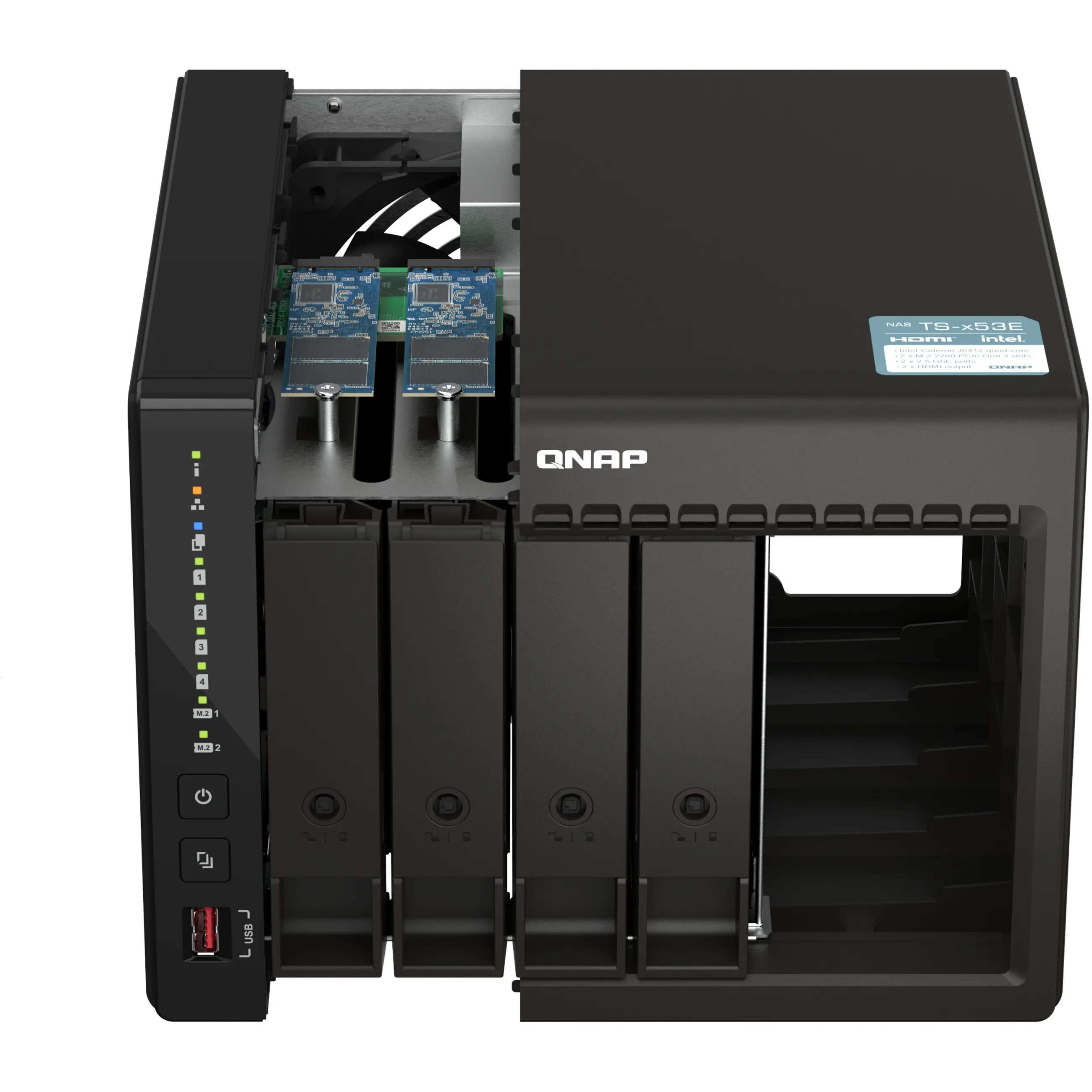 QNAP 4 Bay TS 453E 8G Intel Celeron 2 6GHz Quad Core Netzwerk