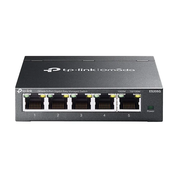 TP Link Omada ES205G Managed Gigabit Ethernet  10 100 1000  Power over Ethernet  PoE  Schwarz Switches
