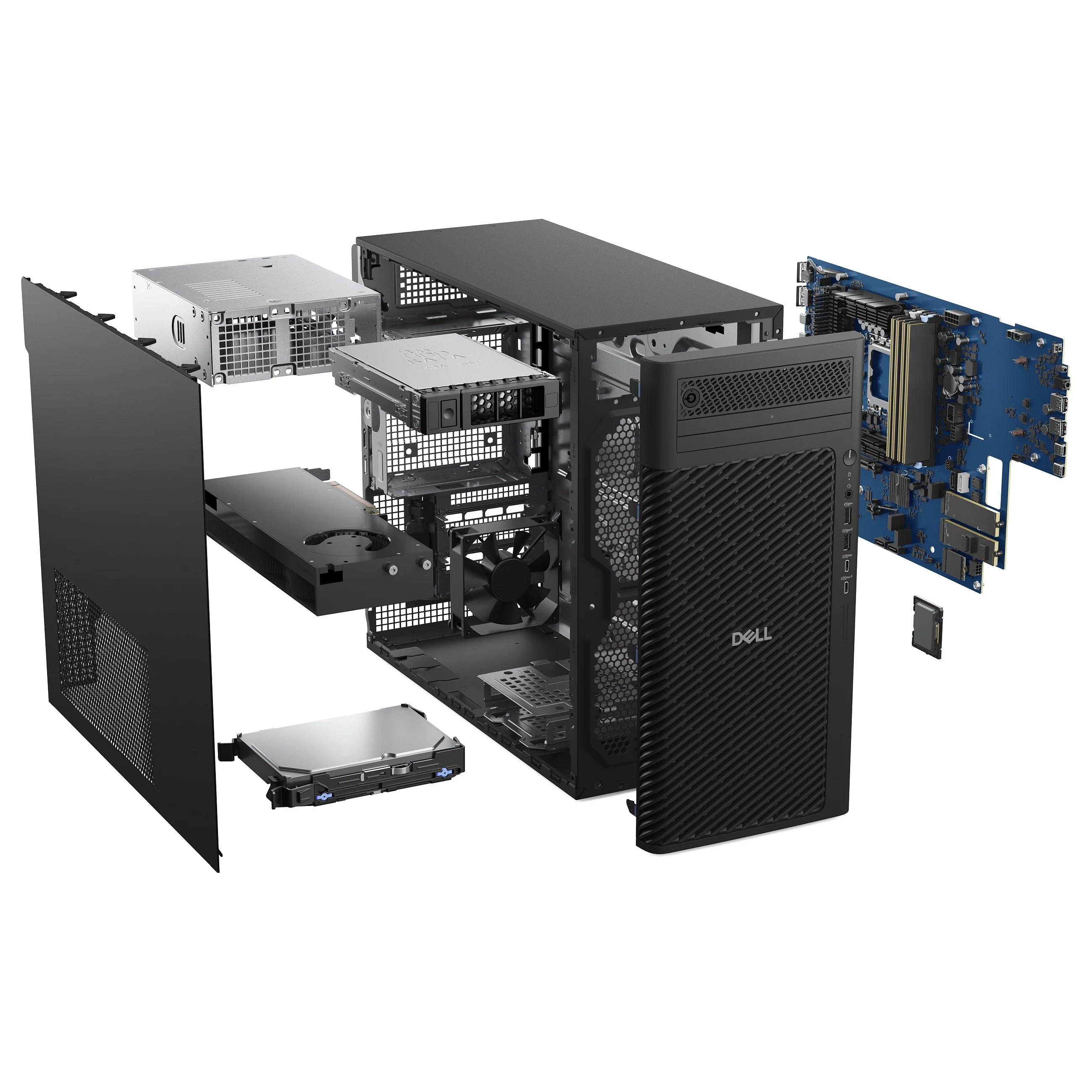 Dell Pro Max Tower T2 FCT2250 Intel Core Ultra 9 285 32GB 1TB SSD Integrated vPro Kb Mouse 1500W TPM W11P 3Y Basic Onsite PC-Zubehoer