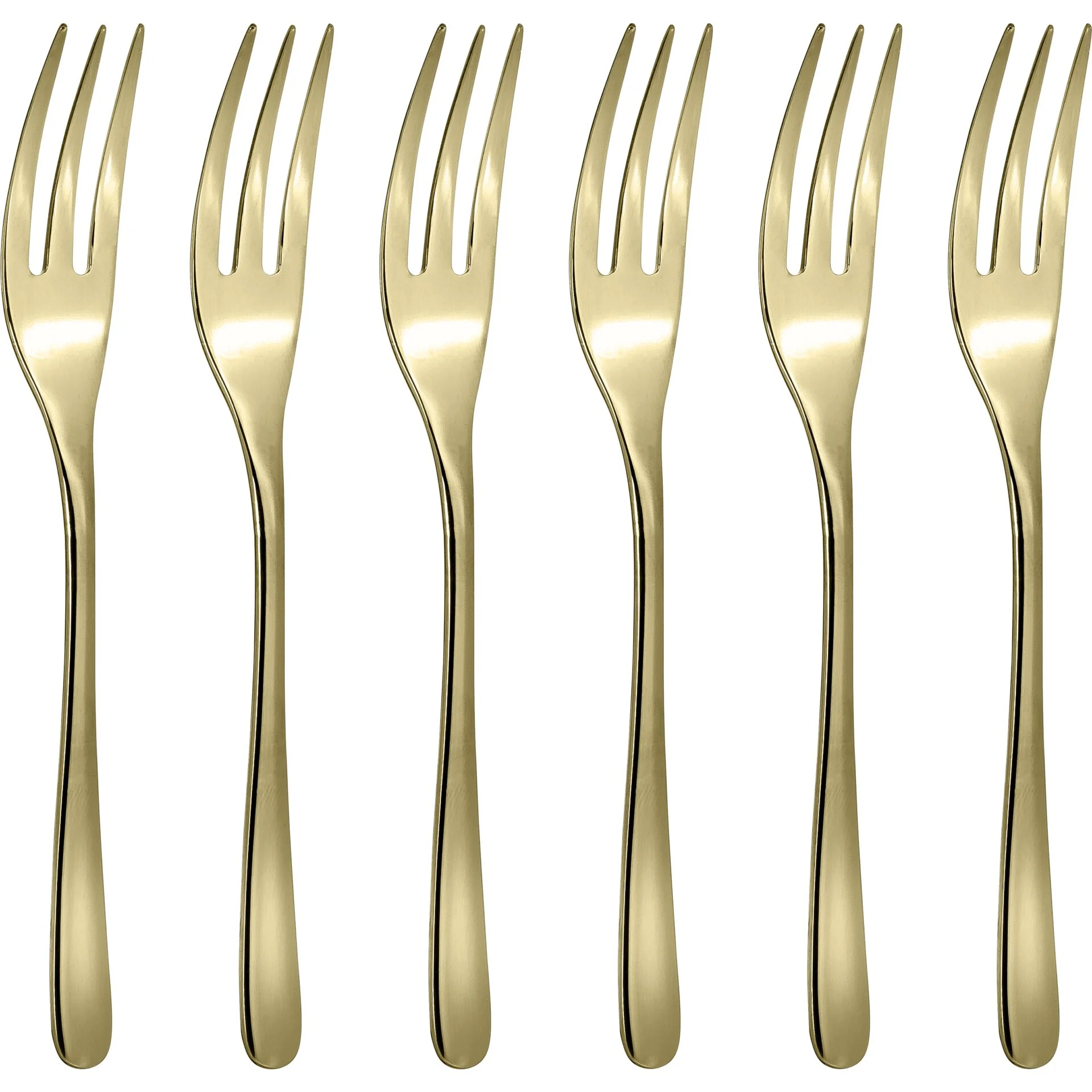 Sambonet Taste PVD 6 Forchette D Dolce Oro Lucido Besteck & Aufbewahrung