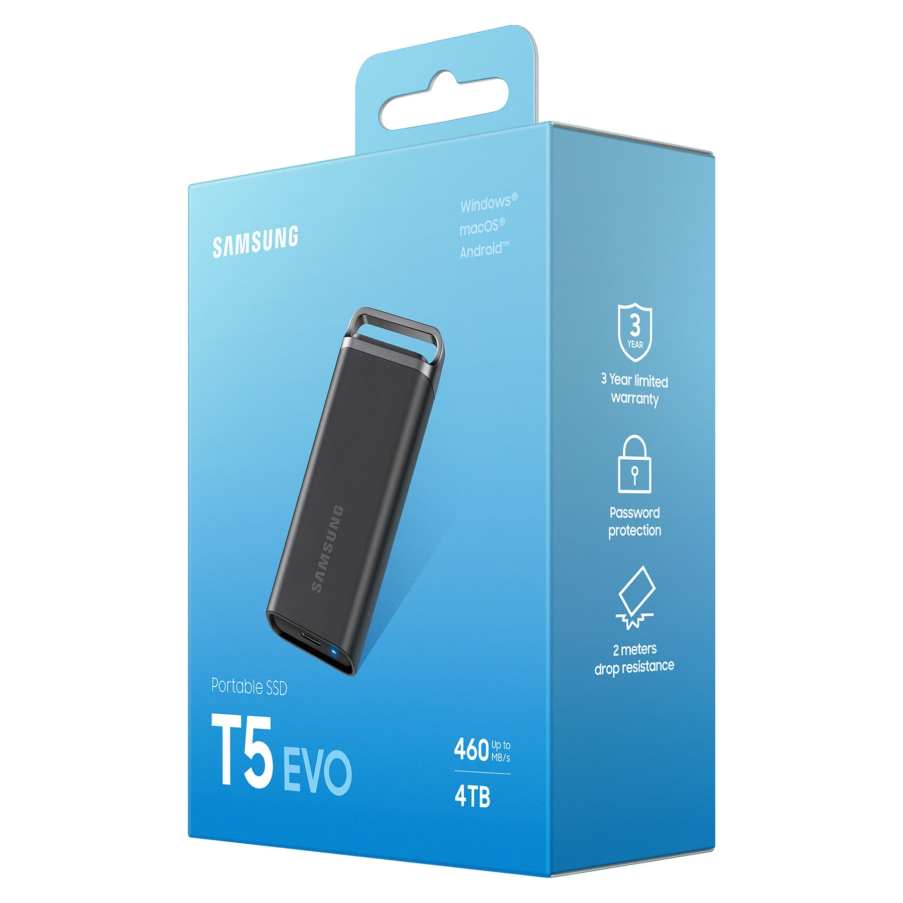 Samsung MU PH4T0S 4 TB 3 2 Gen 1  3 1 Gen 1  Schwarz Speichermedien