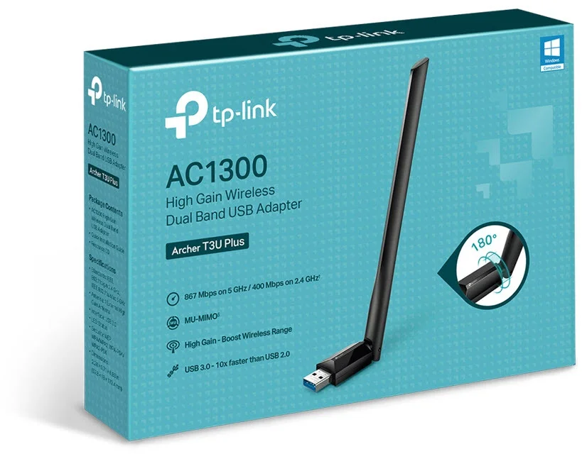 TP Link AC1300 High Gain Dualband USB WLAN Adapter Netzwerk-Adapter