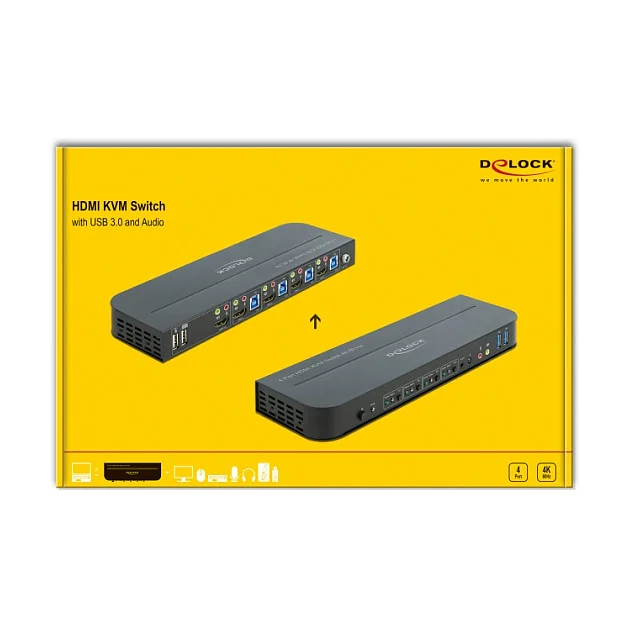 DeLOCK hdmi kvm switch 4k 60hz mit usb 3 0 und audio PC-Zubehoer