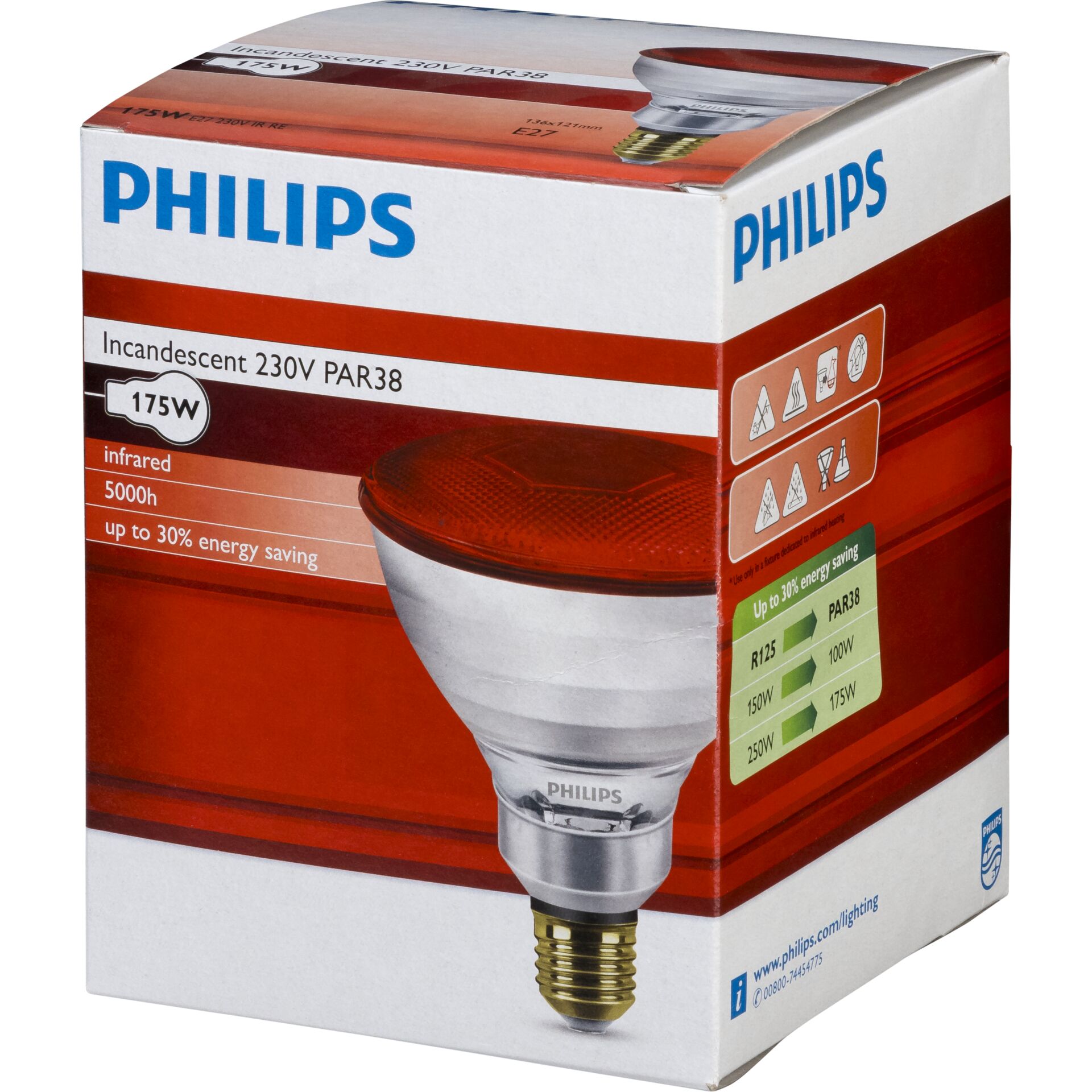 Philips Infrarotlampe PAR38 IR 175W E27 230 Red Wellnessgeraete