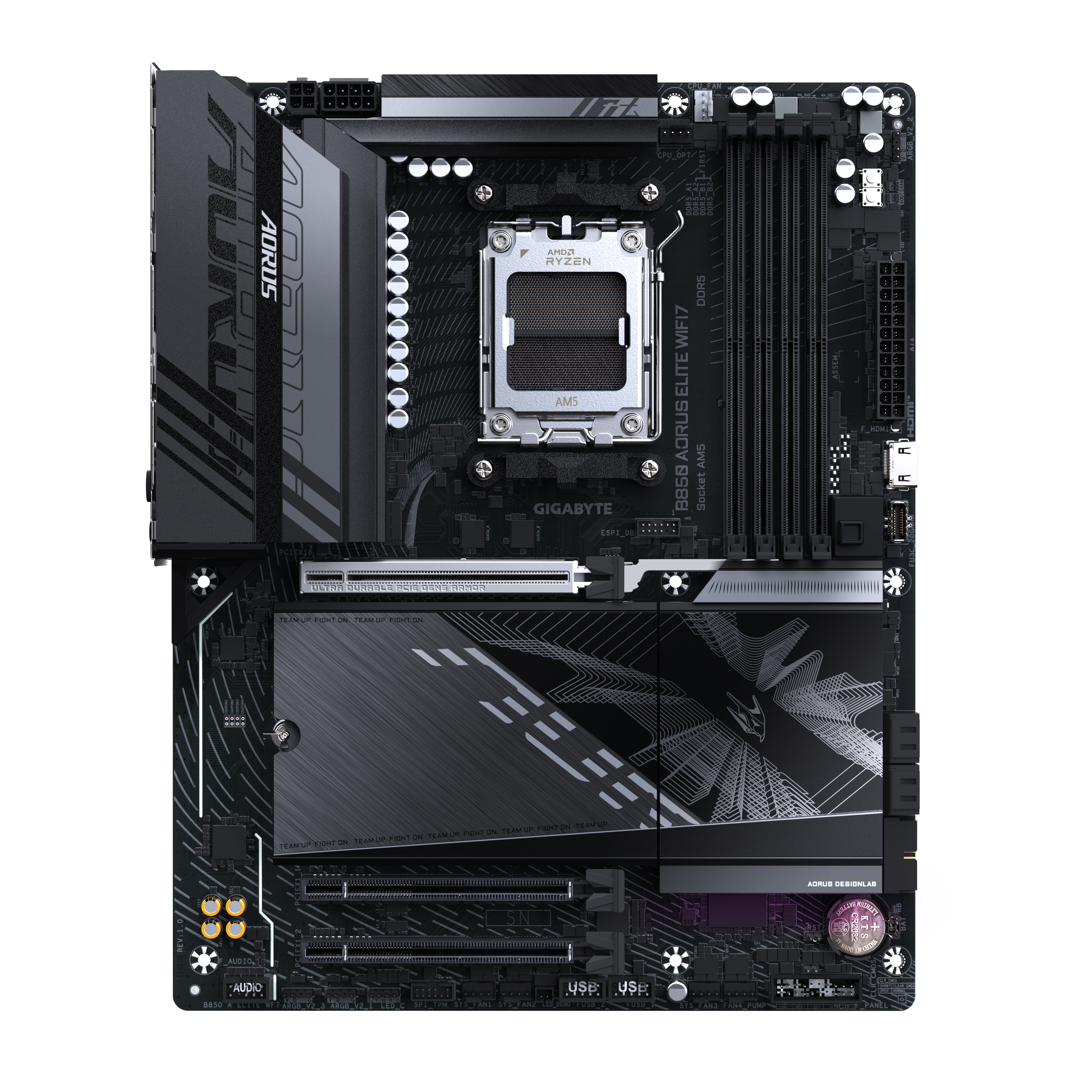 GIGABYTE B850 AORUS ELITE WIFI7 Motherboard   AMD Ryzen 9000 Serie CPUs  14 2 2 Phasen digitales VRM  bis zu 8200MHz DDR5  OC   1xPCIe 5 0   2xPCIe 4 0 M 2  2 5 LAN  WIFI 7  USB 3 2 Gen 2x2 PC-Zubehoer