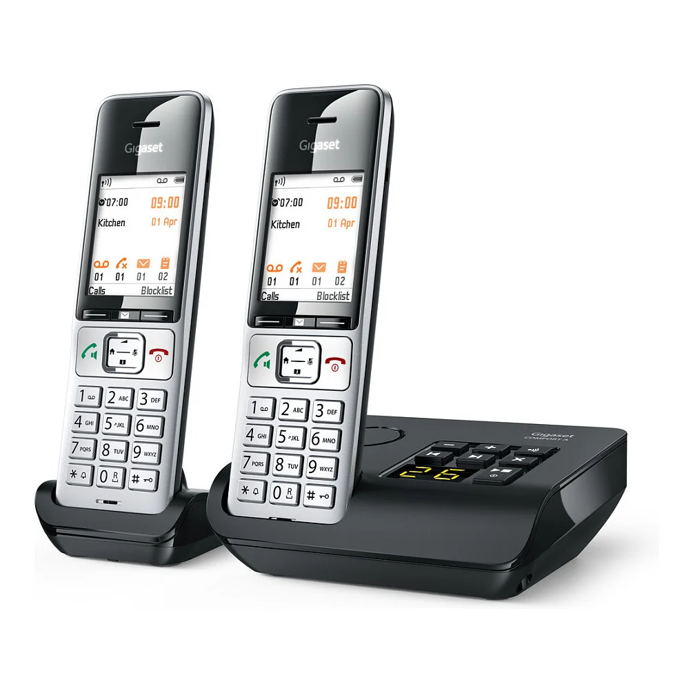 Gigaset COMFORT 500A Duo Schnurlostelefon DECT Anrufbeantworter weiss Telefon
