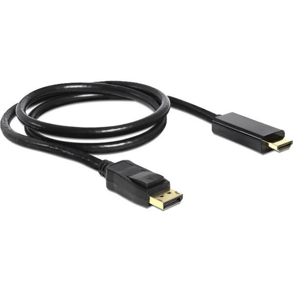 No Name DisplayPort 1 2   HDMI  ST ST  2m Adapterkabel 4K Schwarz PC-Zubehoer